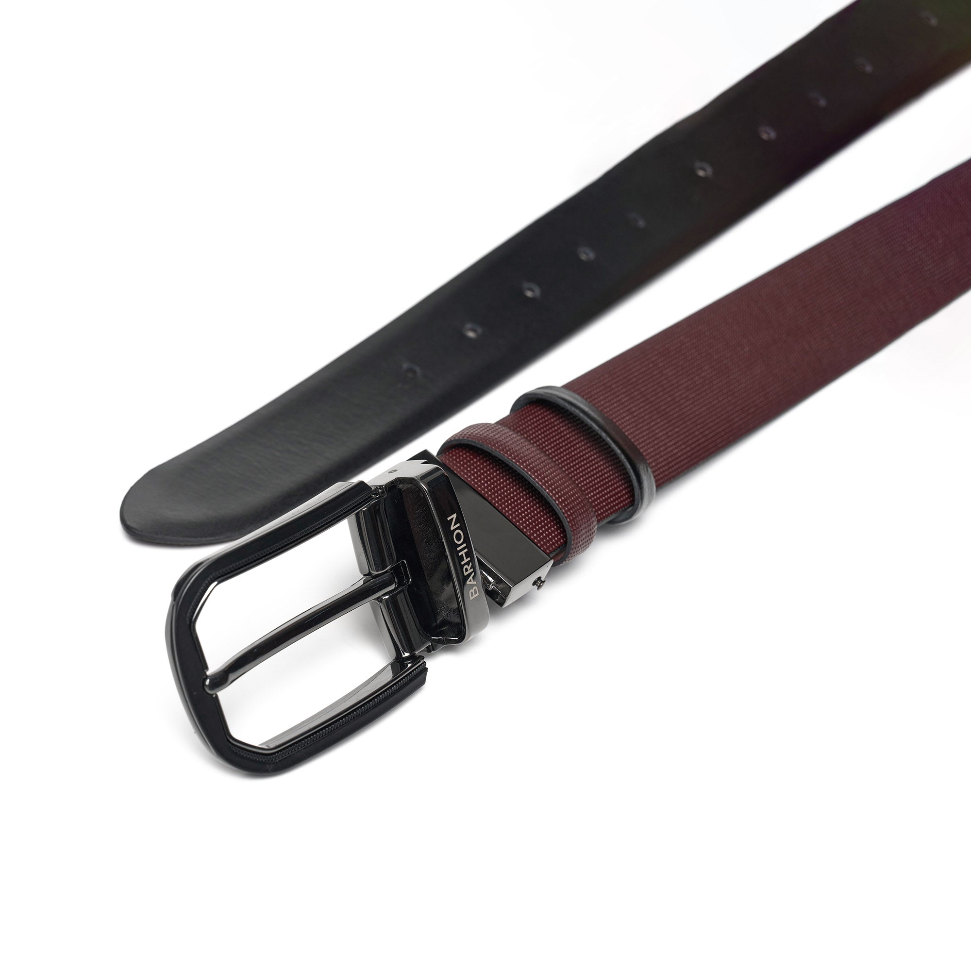 Men's Saffiano Reversible Calf Leather Handmade Belt M103 4