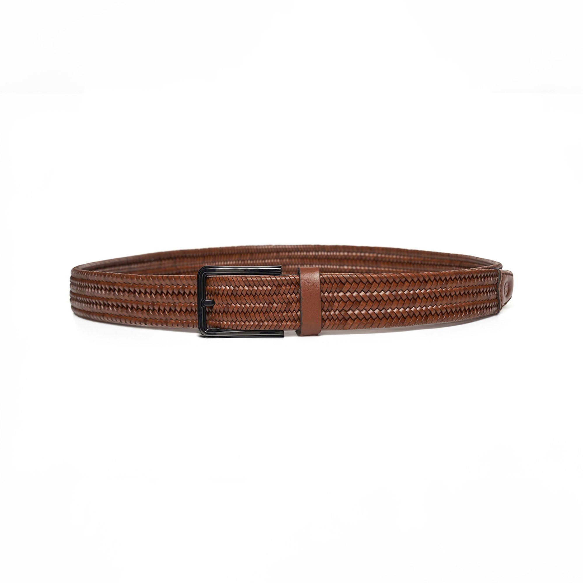 Men's Braided Calf Leather Handmade Belt M107 14