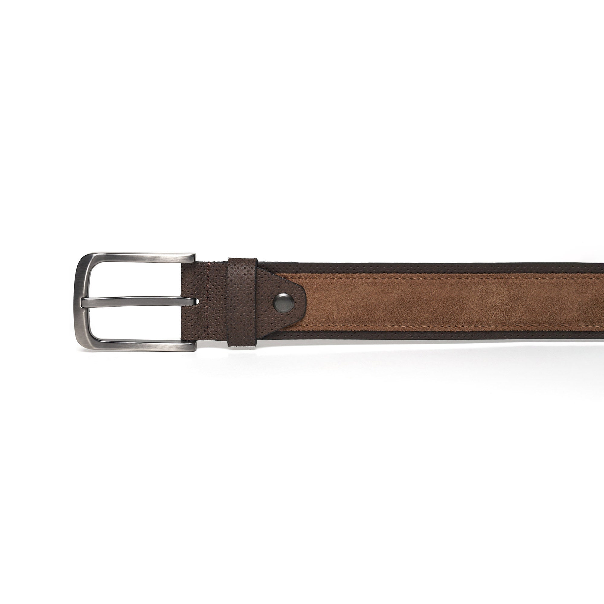 Men's Calf Leather Suede Handmade Belt M113 3