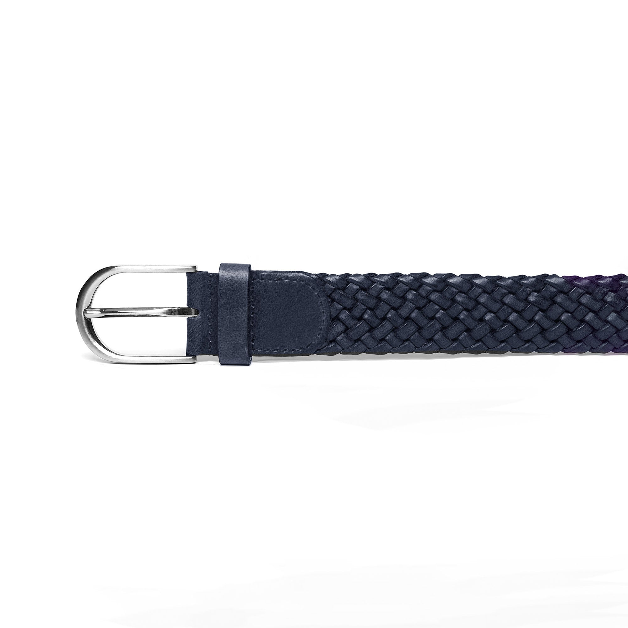 Men's Double-Sided Braided Calf Leather Handmade Belt M108 13
