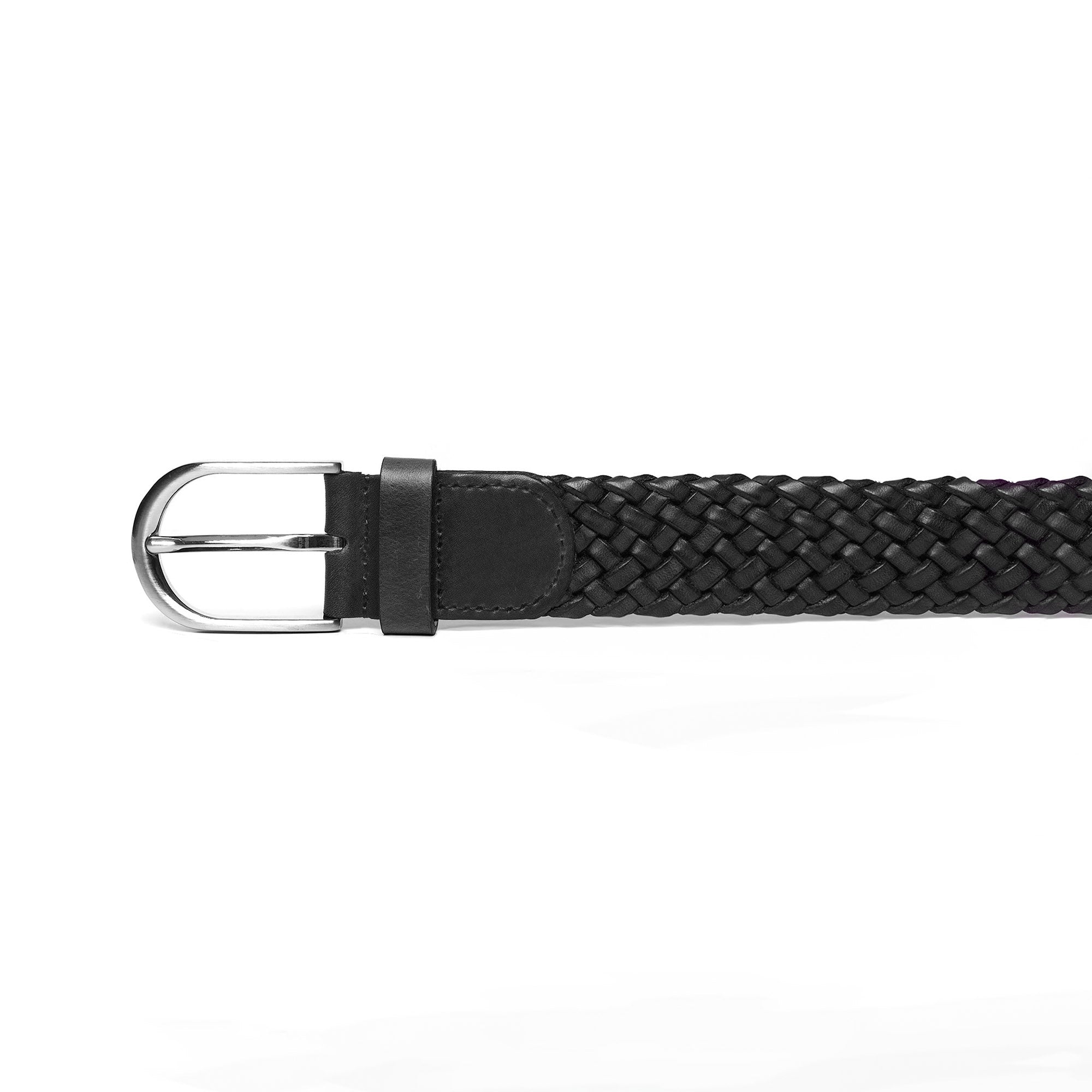 Men's Double-Sided Braided Calf Leather Handmade Belt M108 8