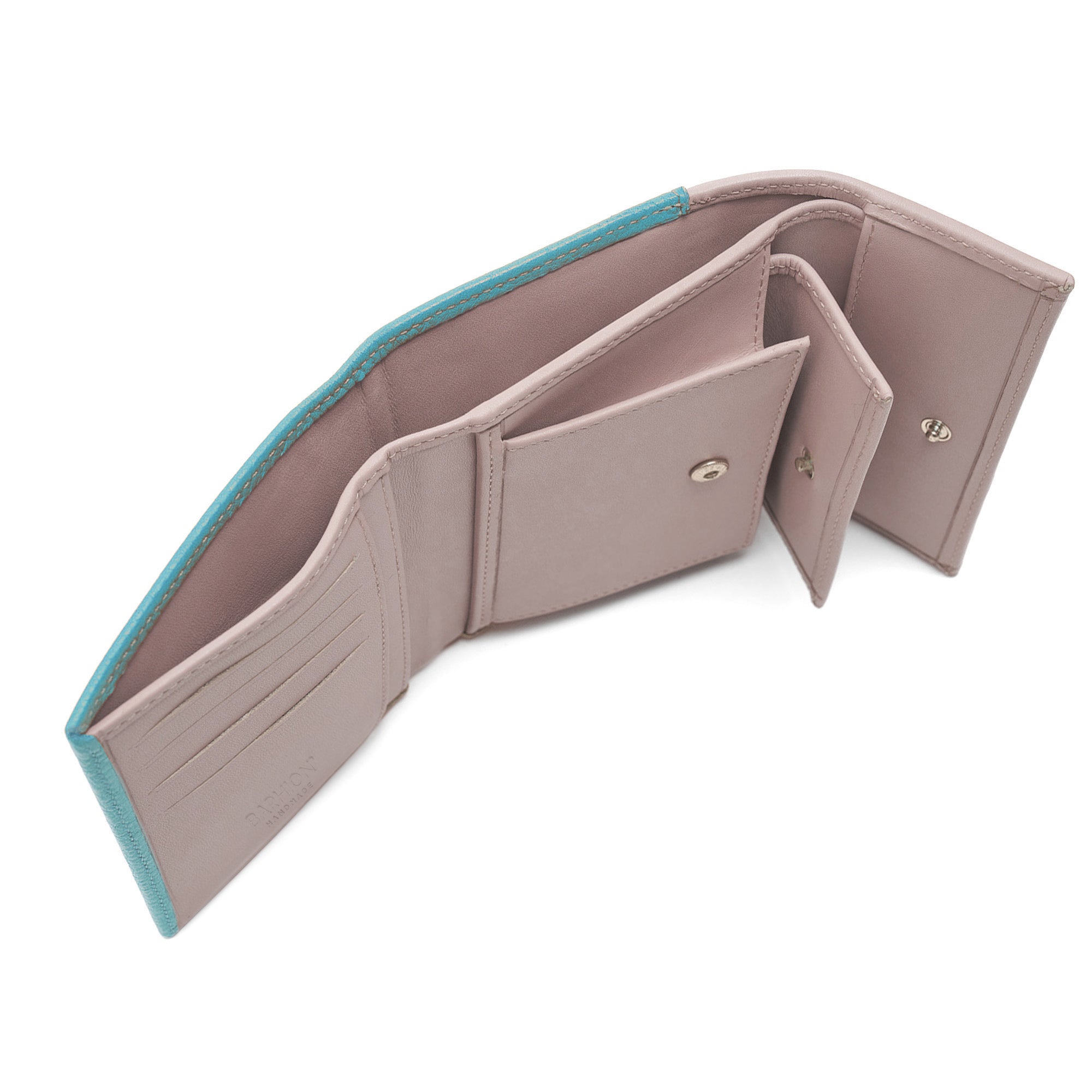 Women's Calf Leather Floater Handmade Wallet W25025 6