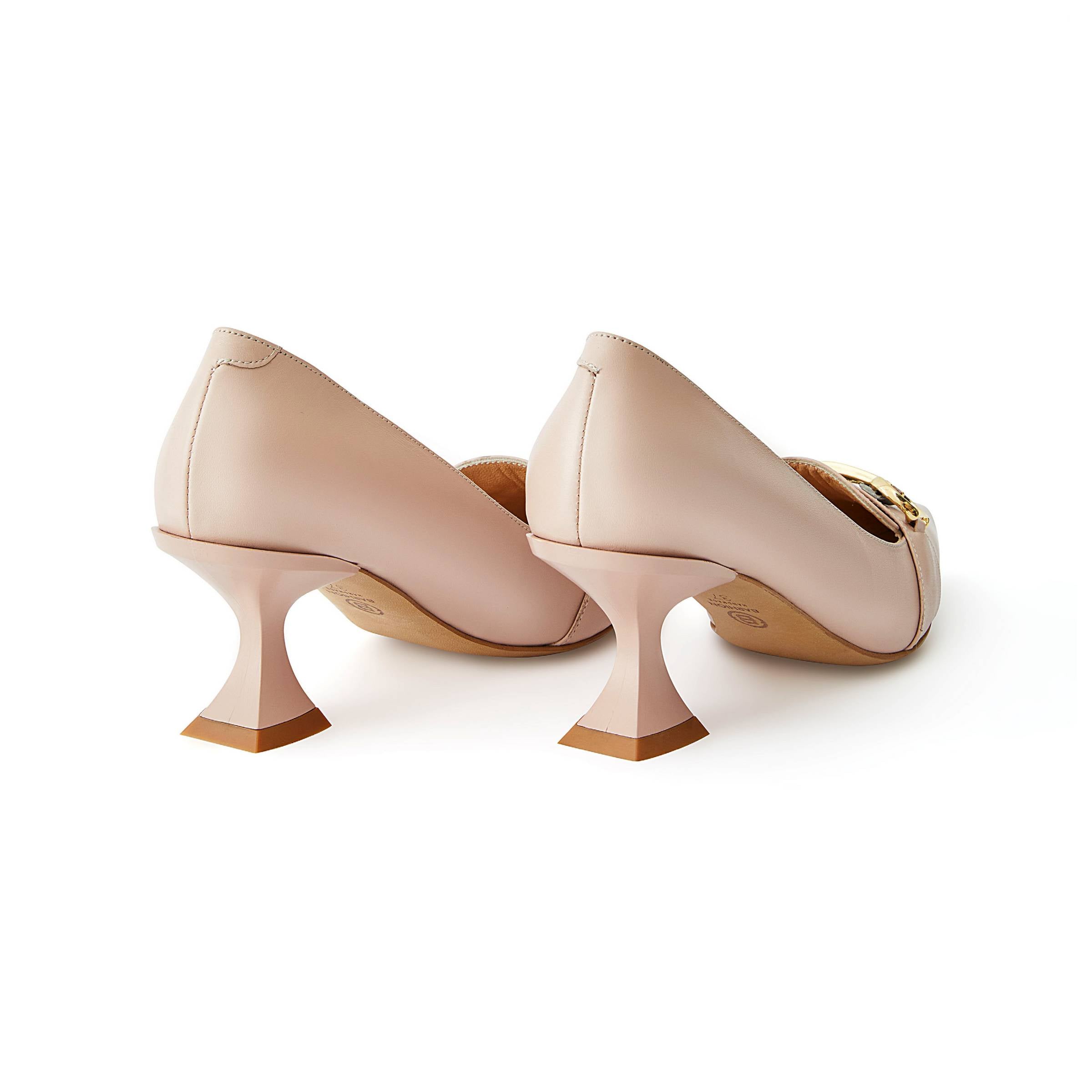 Women's Calf Leather Handmade Kitten Heels W2011 3