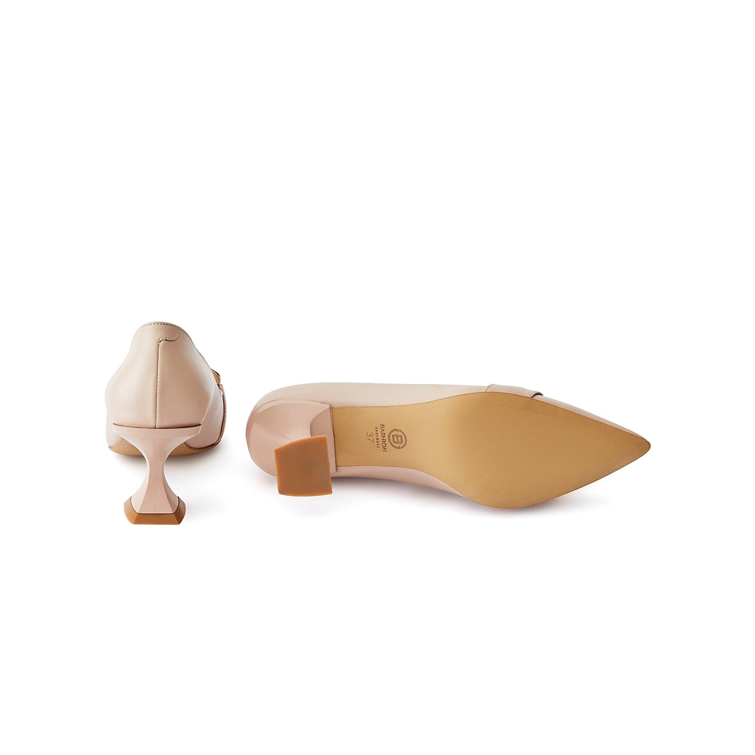 Women's Calf Leather Handmade Kitten Heels W2011 4