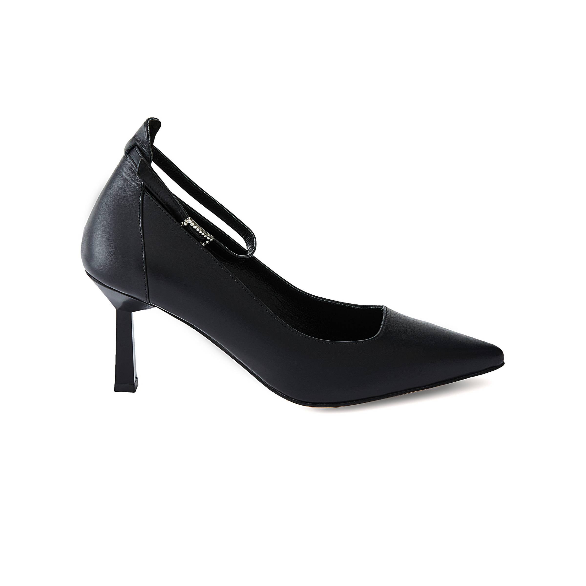 Women's Calf Leather Handmade Kitten Heels W2012 8