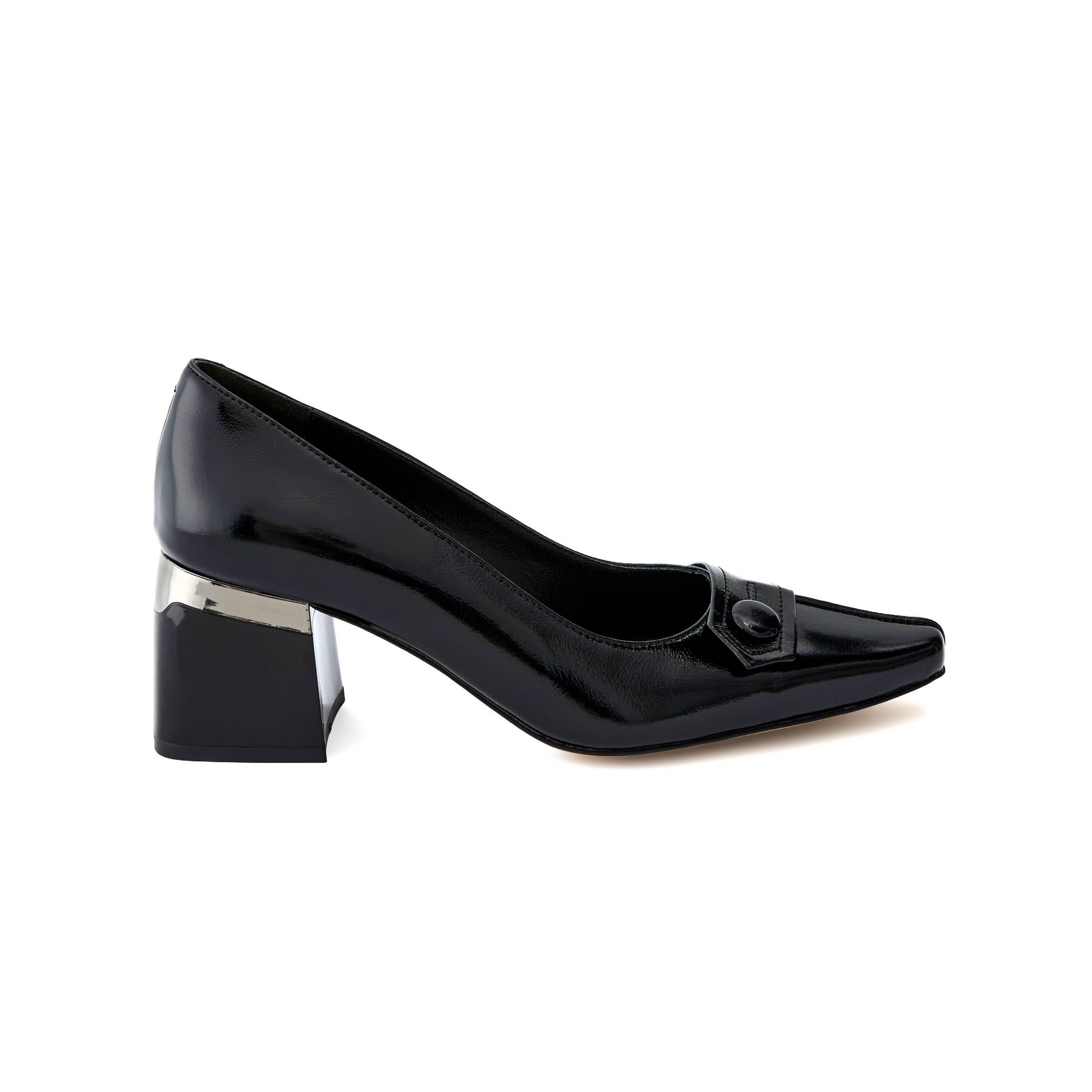 Women's Rugan Calf Leather Handmade Block Heels W1008 1