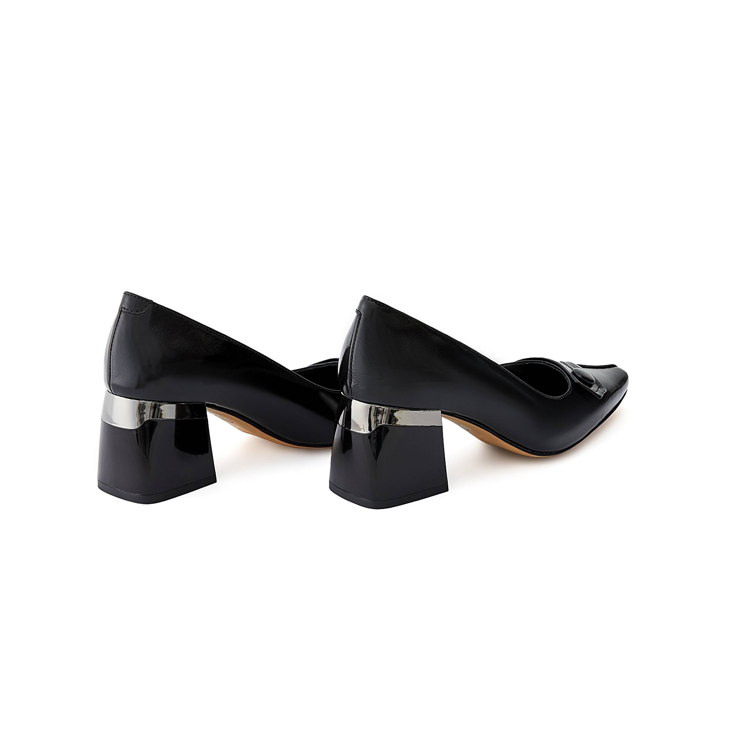 Women's Rugan Calf Leather Handmade Block Heels W1008 3