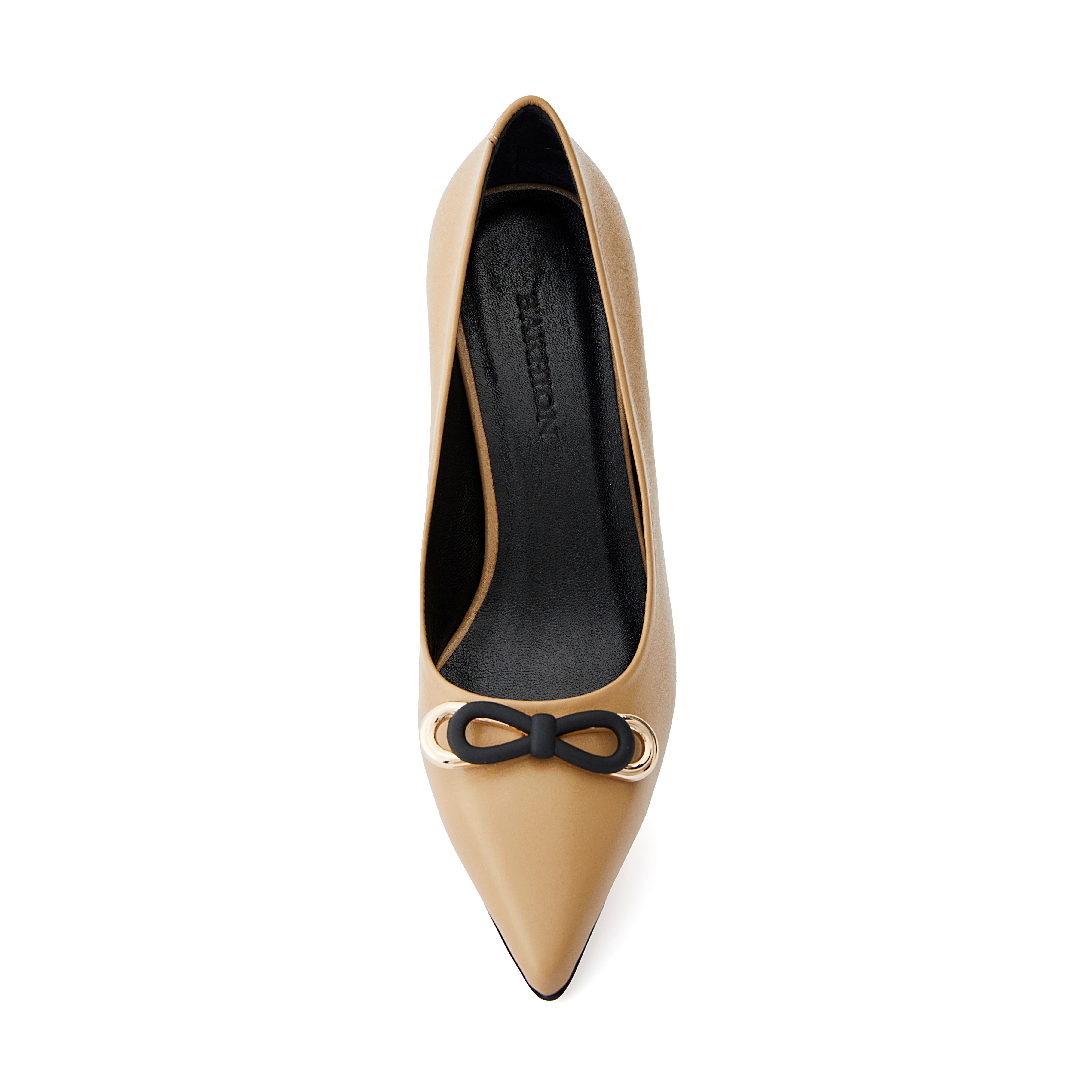 Women's Calf Leather Handmade Kitten Heels W1009 12