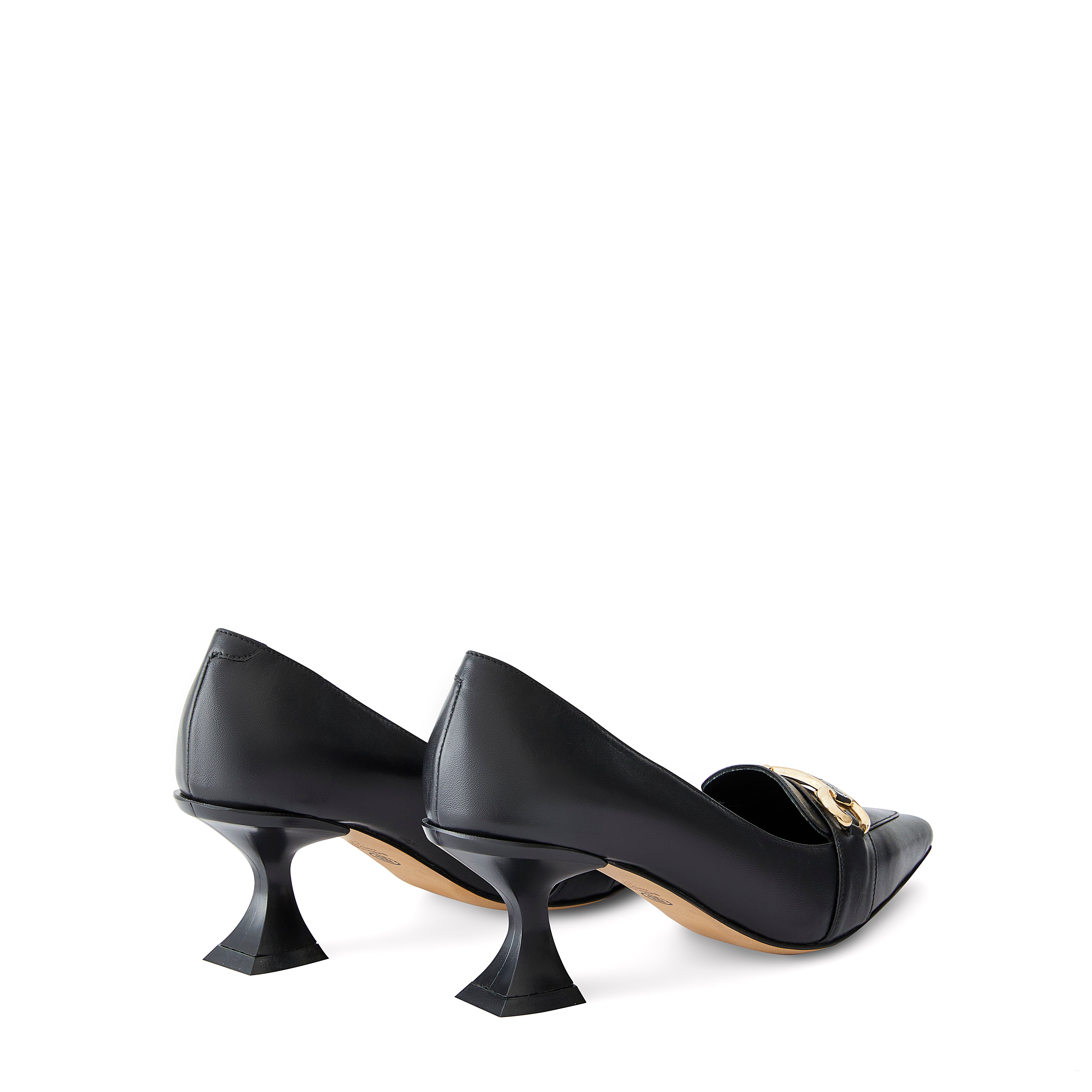 Women's Calf Leather Handmade Kitten Heels W2011