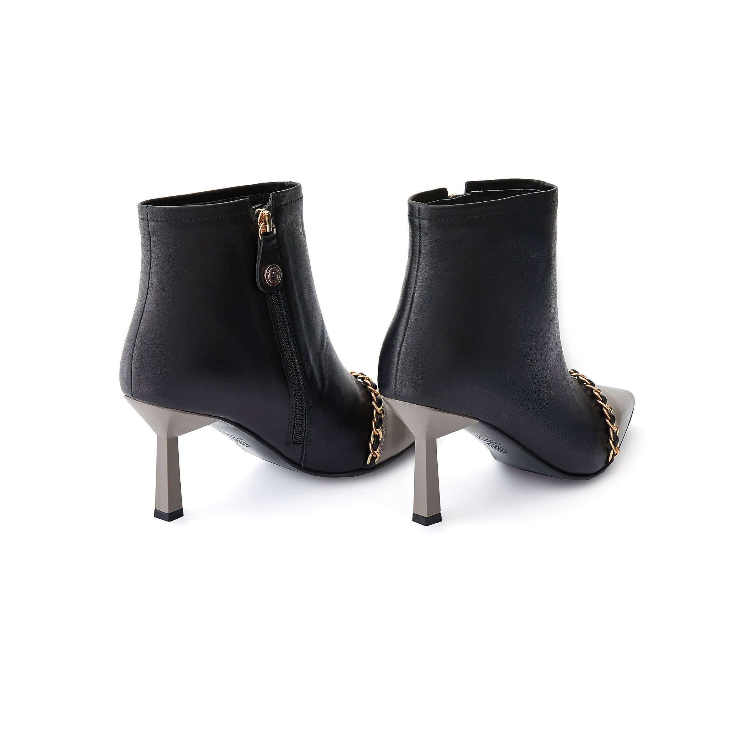 Women's Calf Leather Stiletto Heel Ankle Handmade Boots W4003 3
