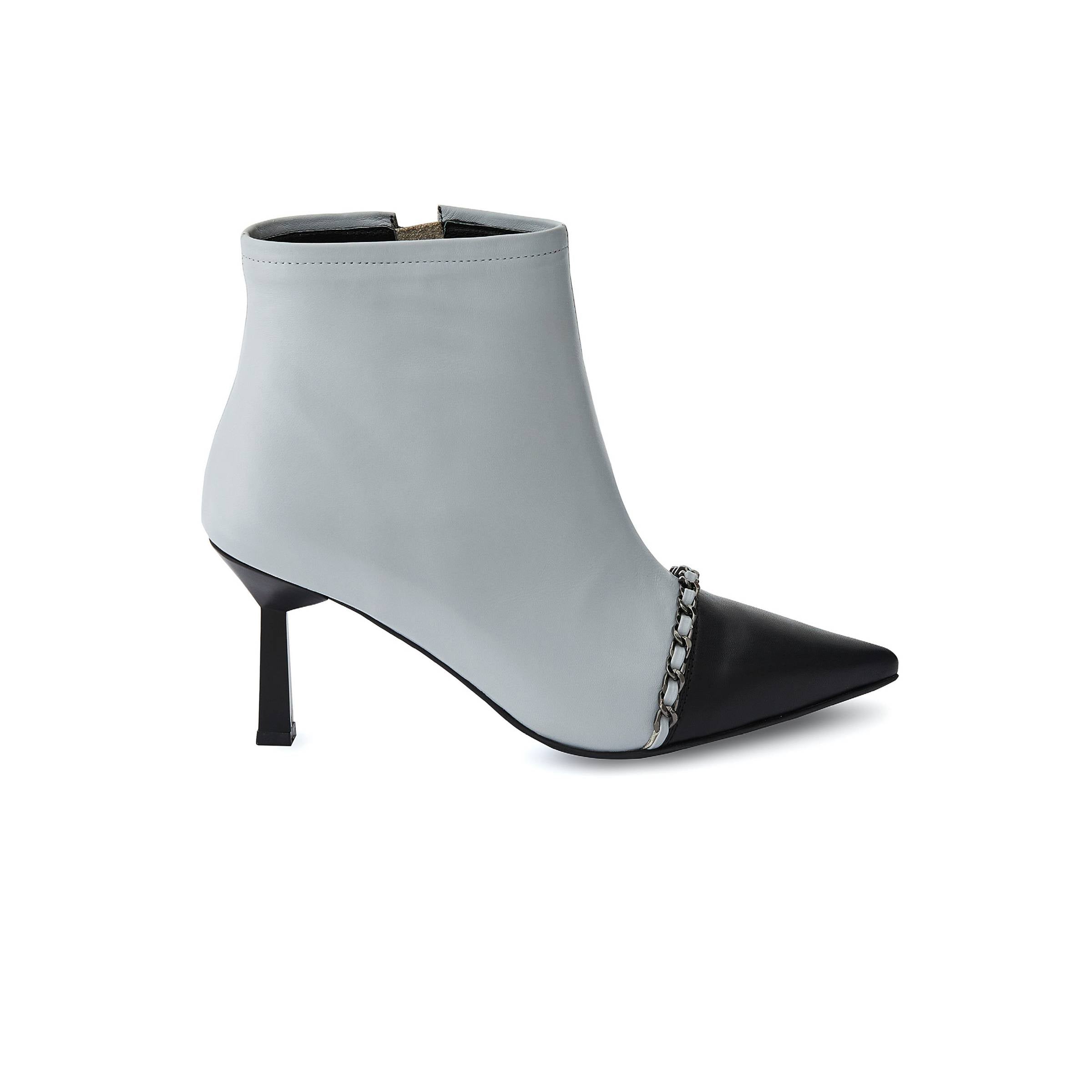 Women's Calf Leather Stiletto Heel Ankle Handmade Boots W4003 6