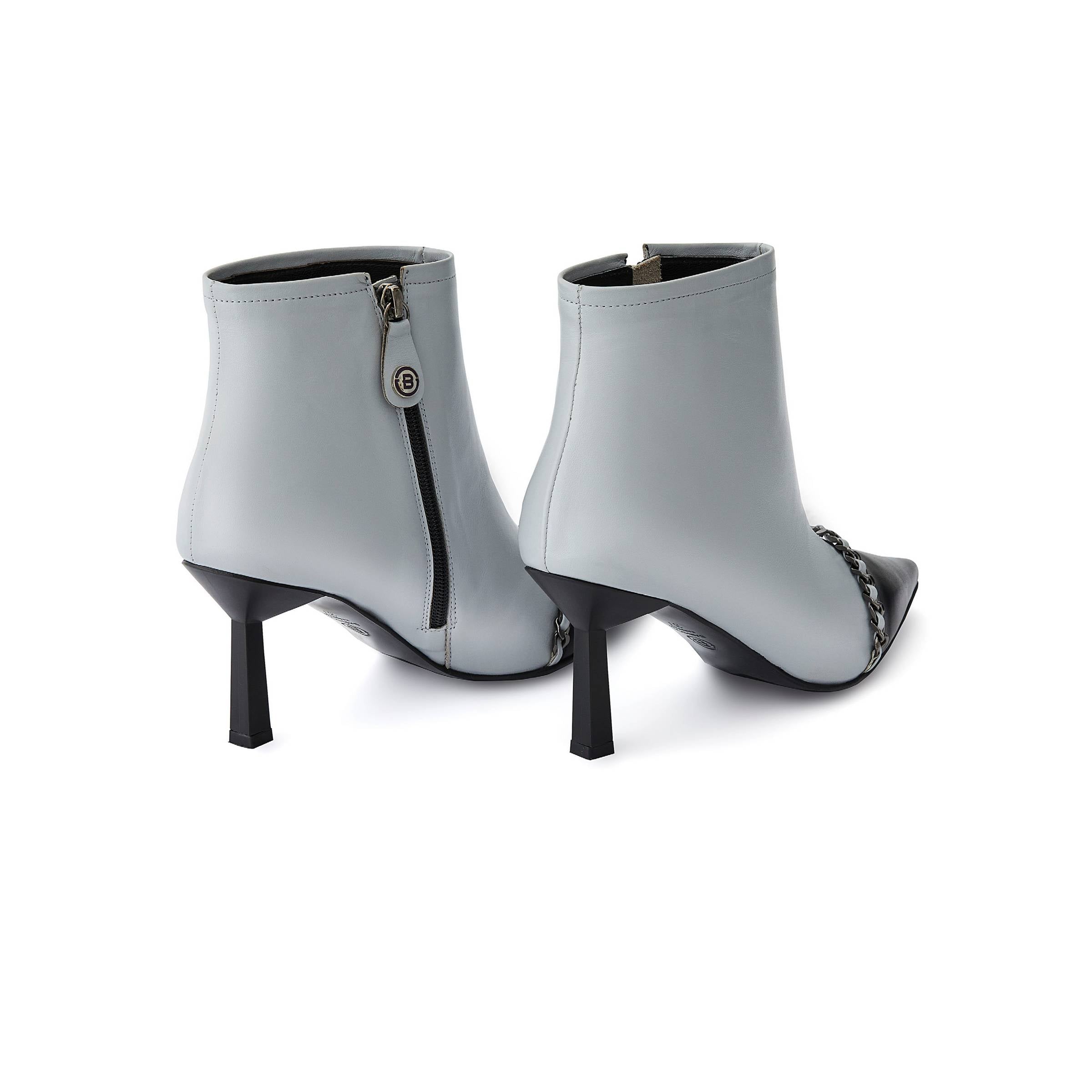 Women's Calf Leather Stiletto Heel Ankle Handmade Boots W4003 8