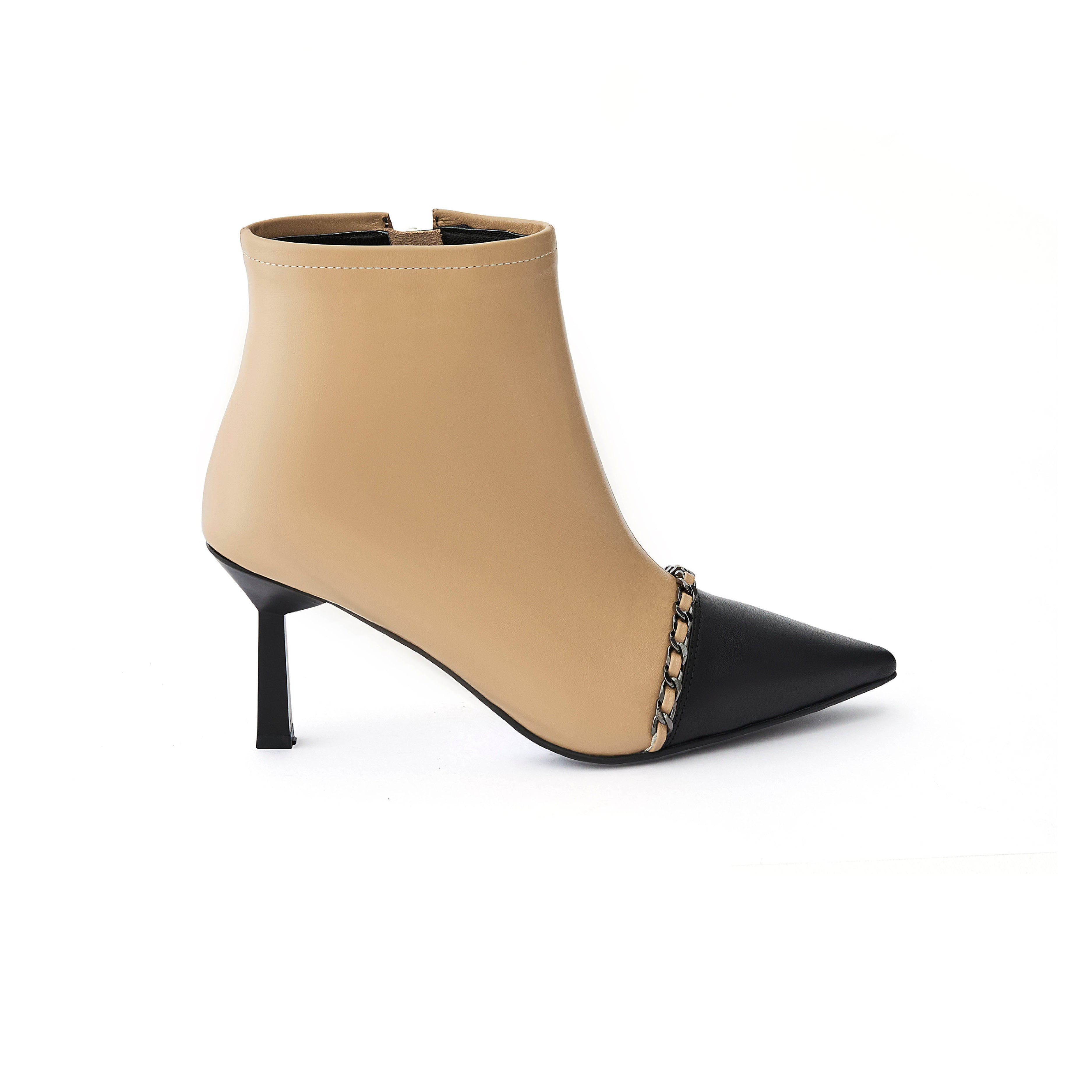 Women's Calf Leather Stiletto Heel Ankle Handmade Boots W4003 11