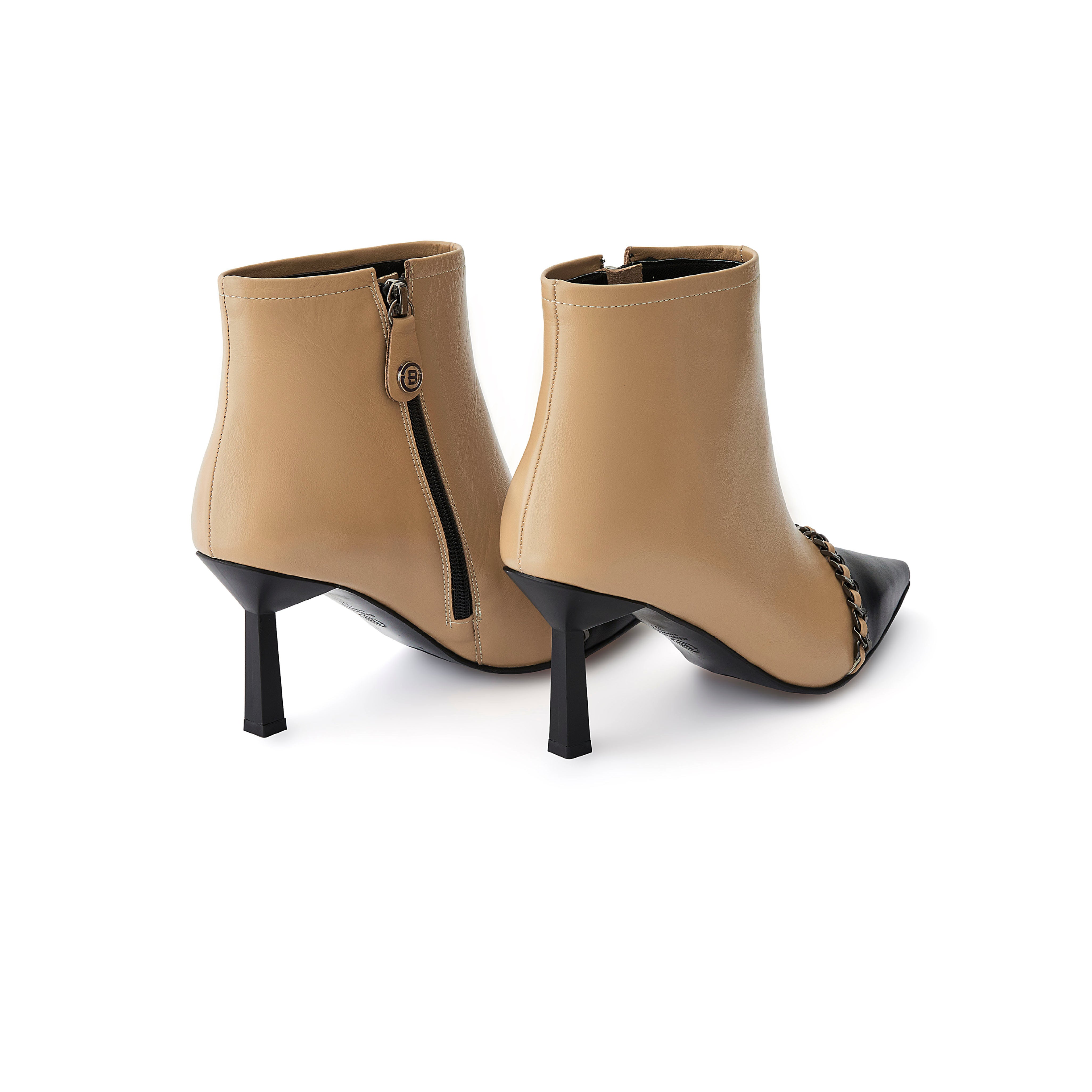 Women's Calf Leather Stiletto Heel Ankle Handmade Boots W4003 13