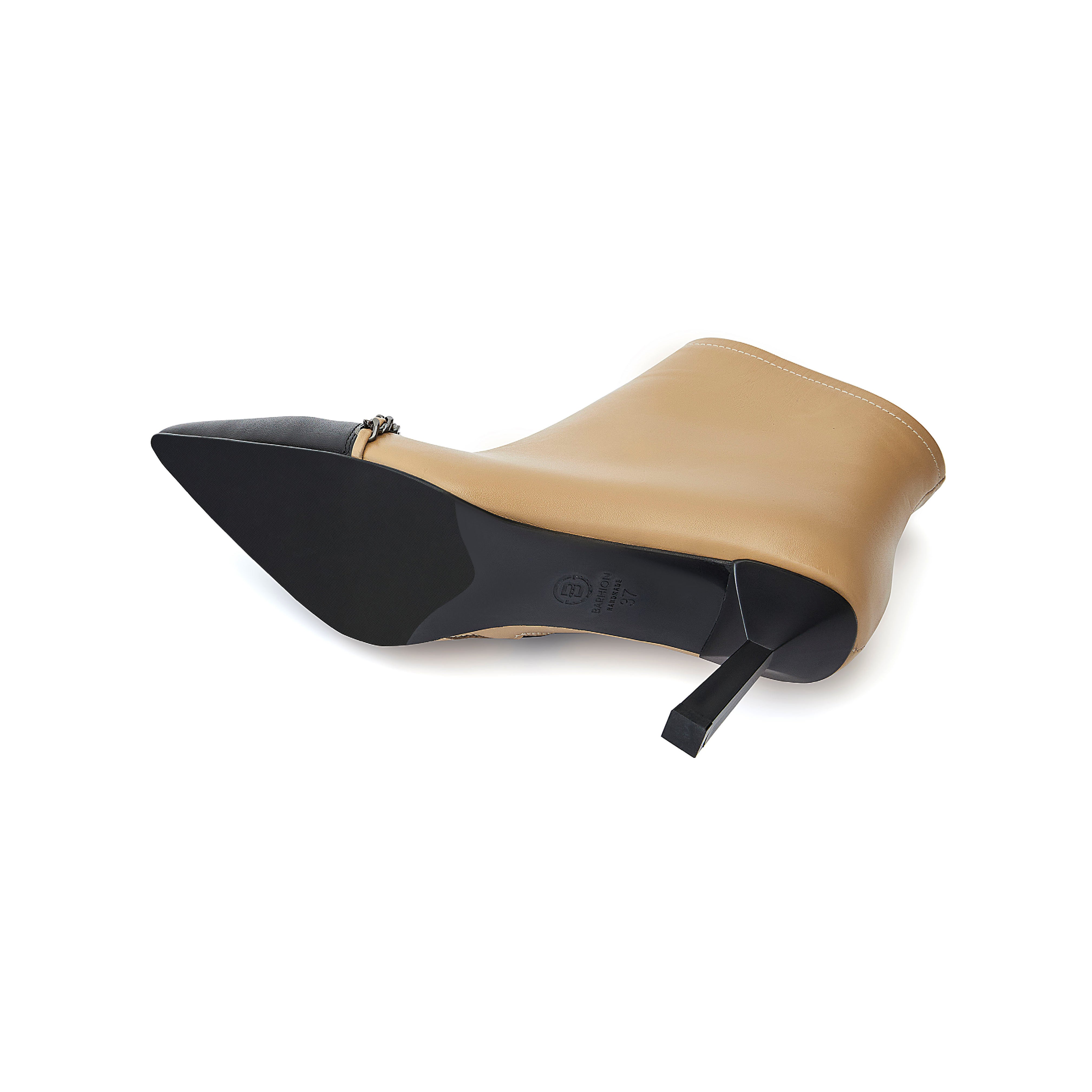 Women's Calf Leather Stiletto Heel Ankle Handmade Boots W4003 14