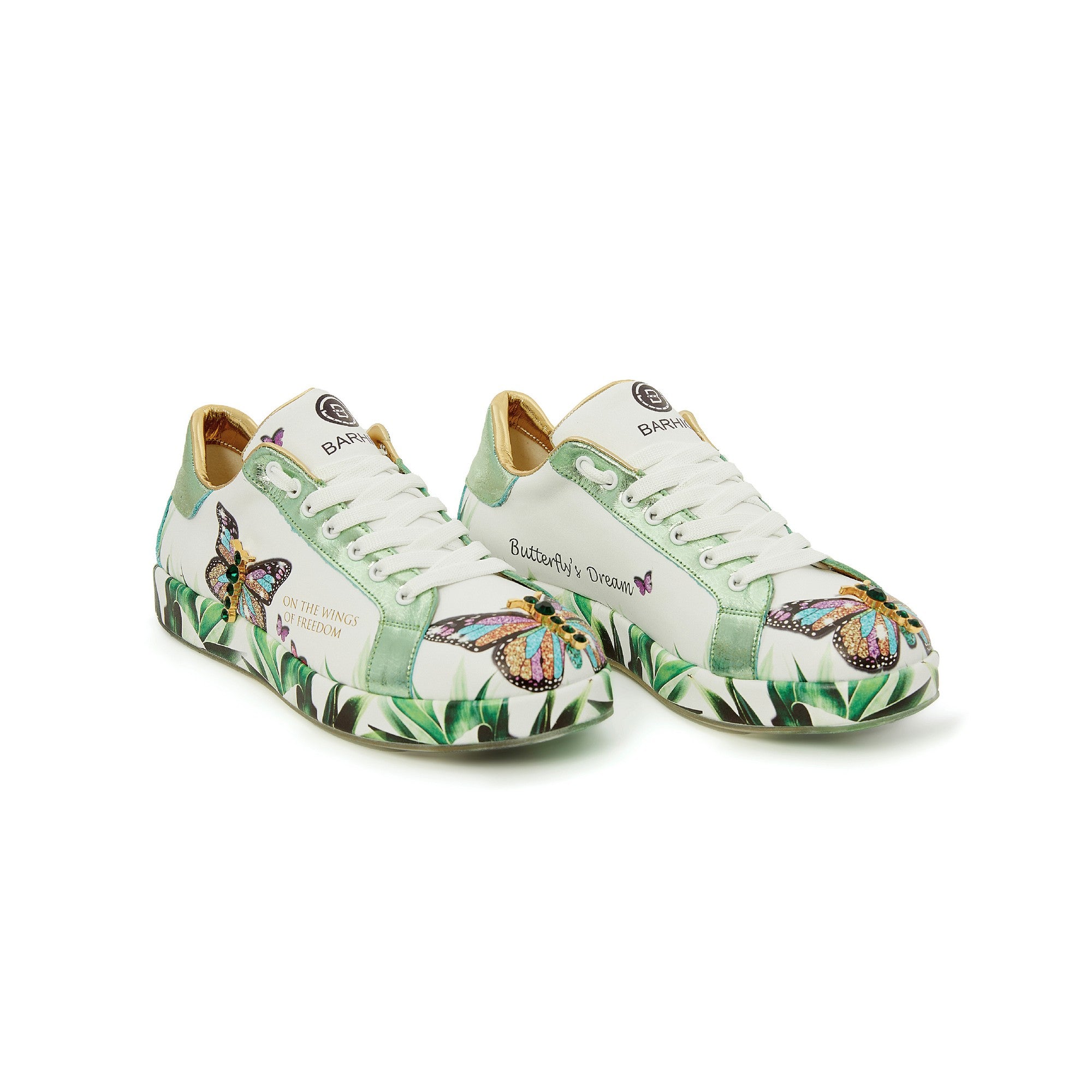 Women's Calf Leather Handmade Sneakers W5021 2