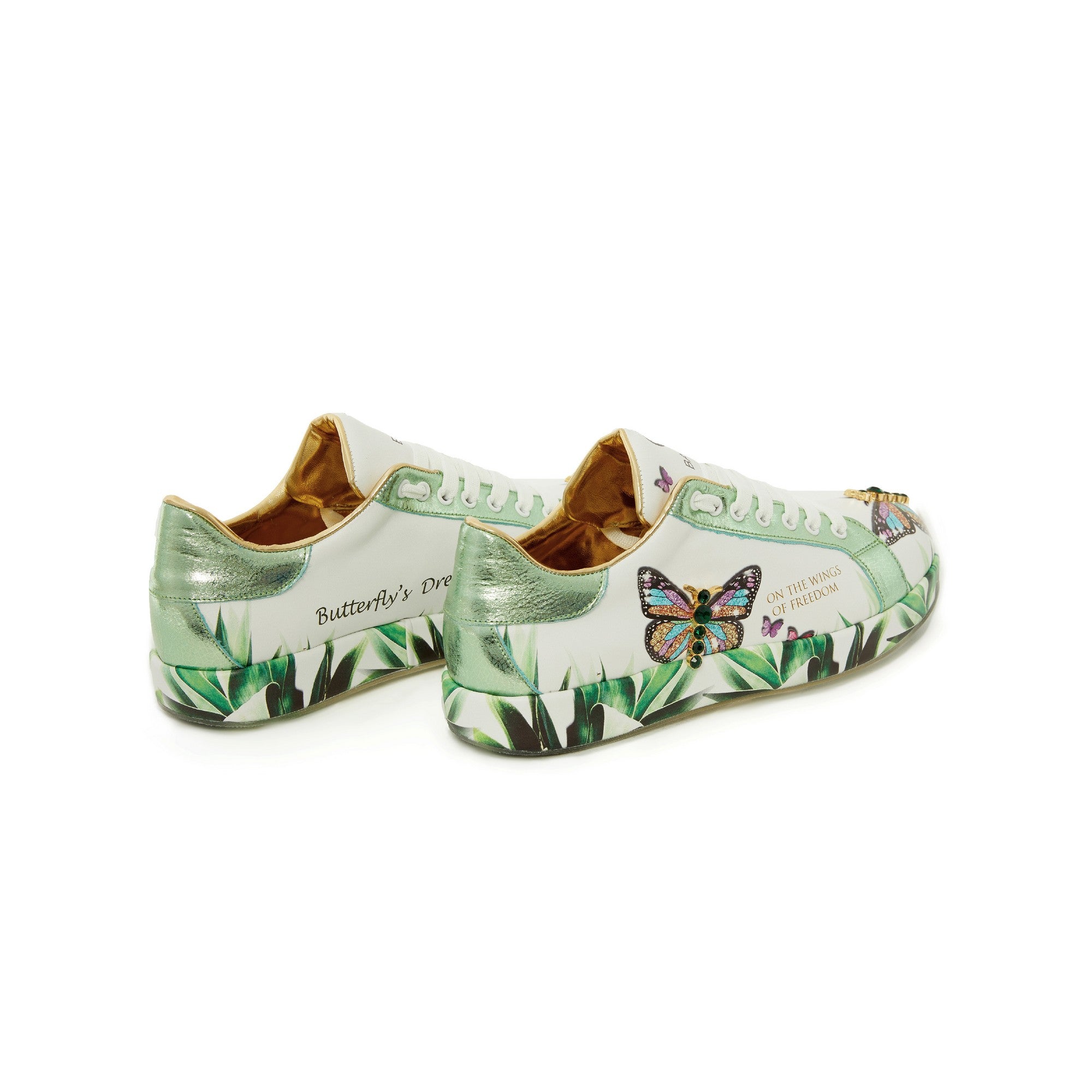 Women's Calf Leather Handmade Sneakers W5021 3