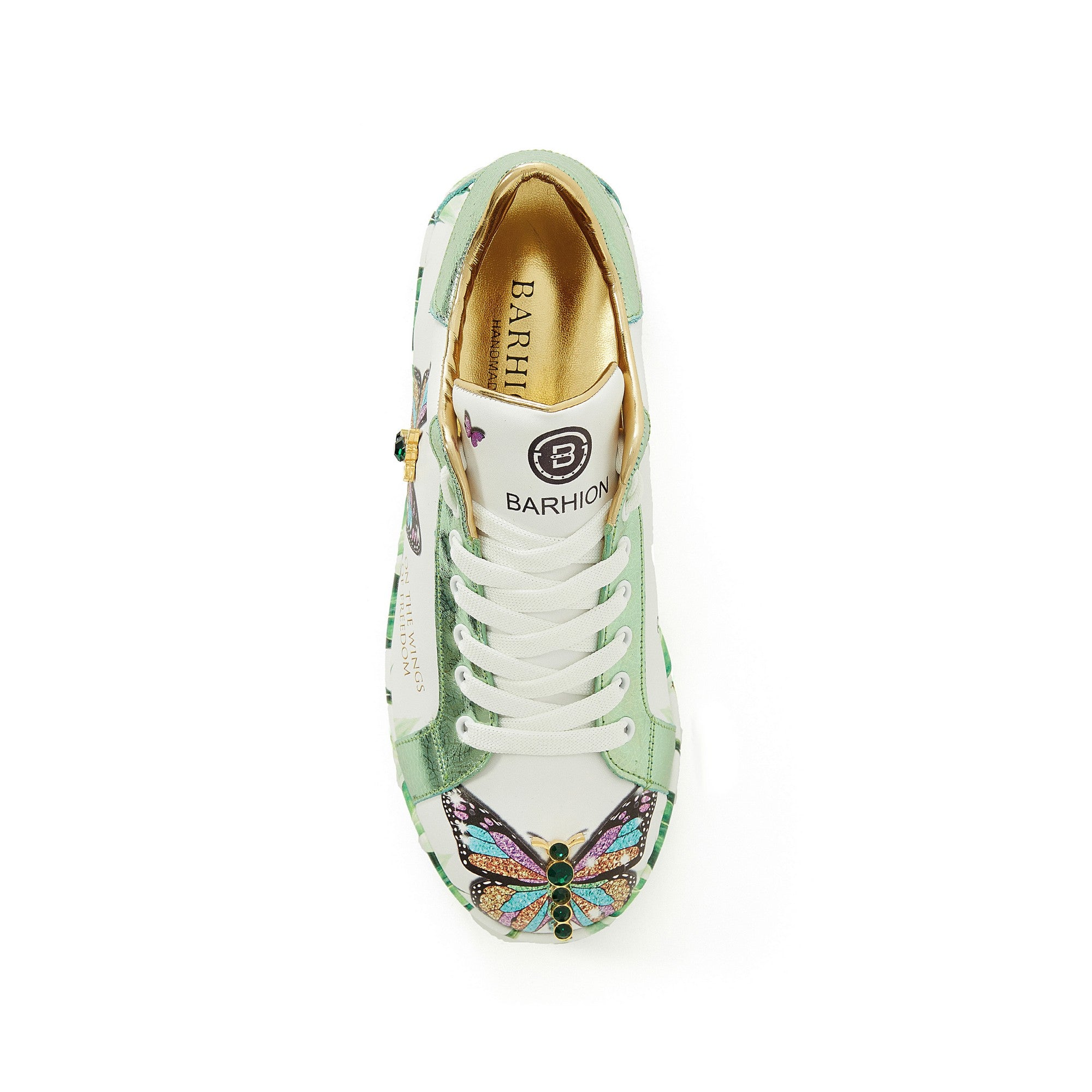 Women's Calf Leather Handmade Sneakers W5021 5