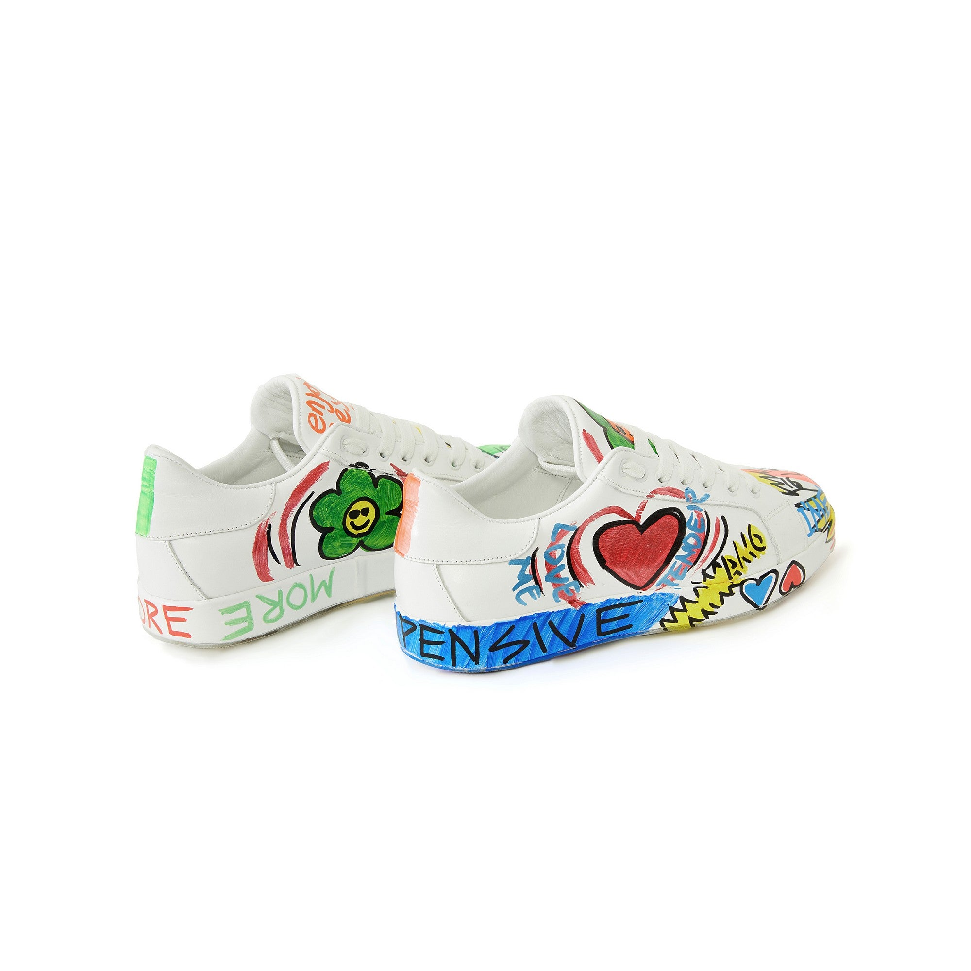 Women's Calf Leather Handmade Sneakers W5022 3