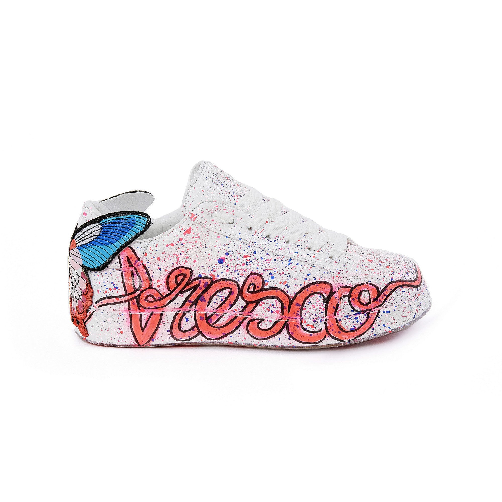 Women's Calf Leather Handmade Sneakers W5023 1