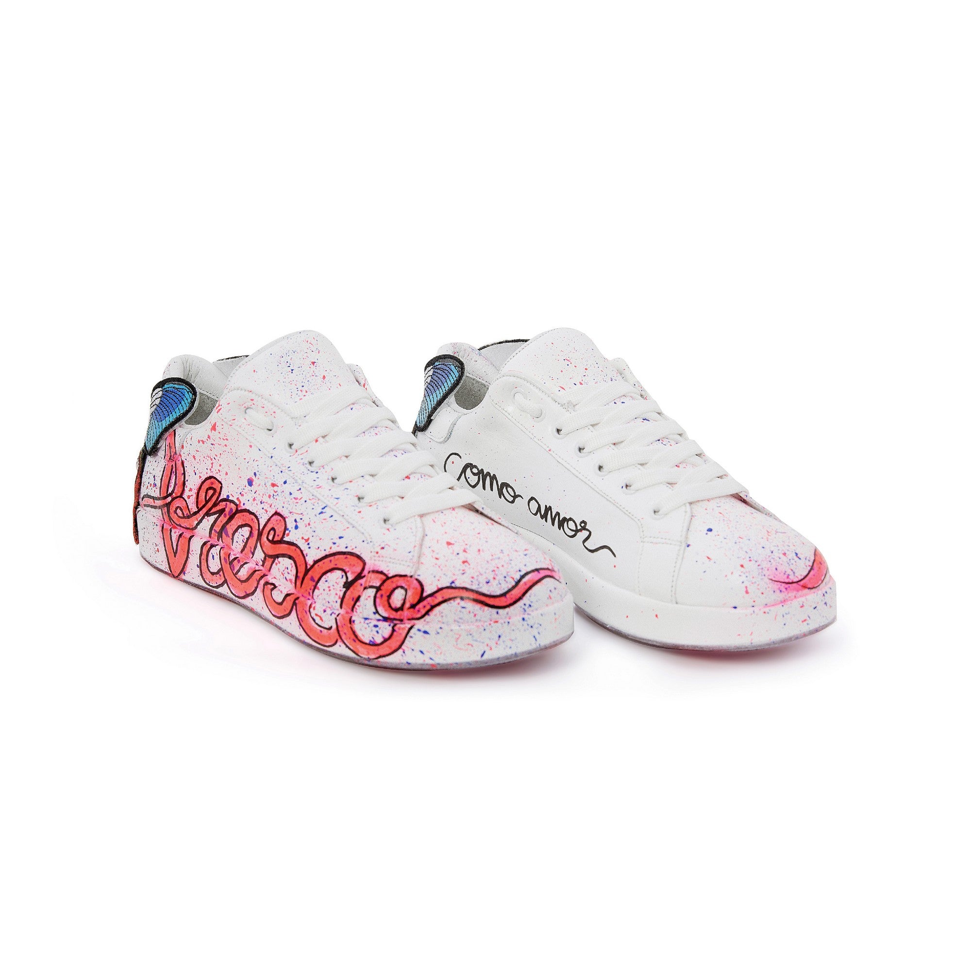 Women's Calf Leather Handmade Sneakers W5023 2