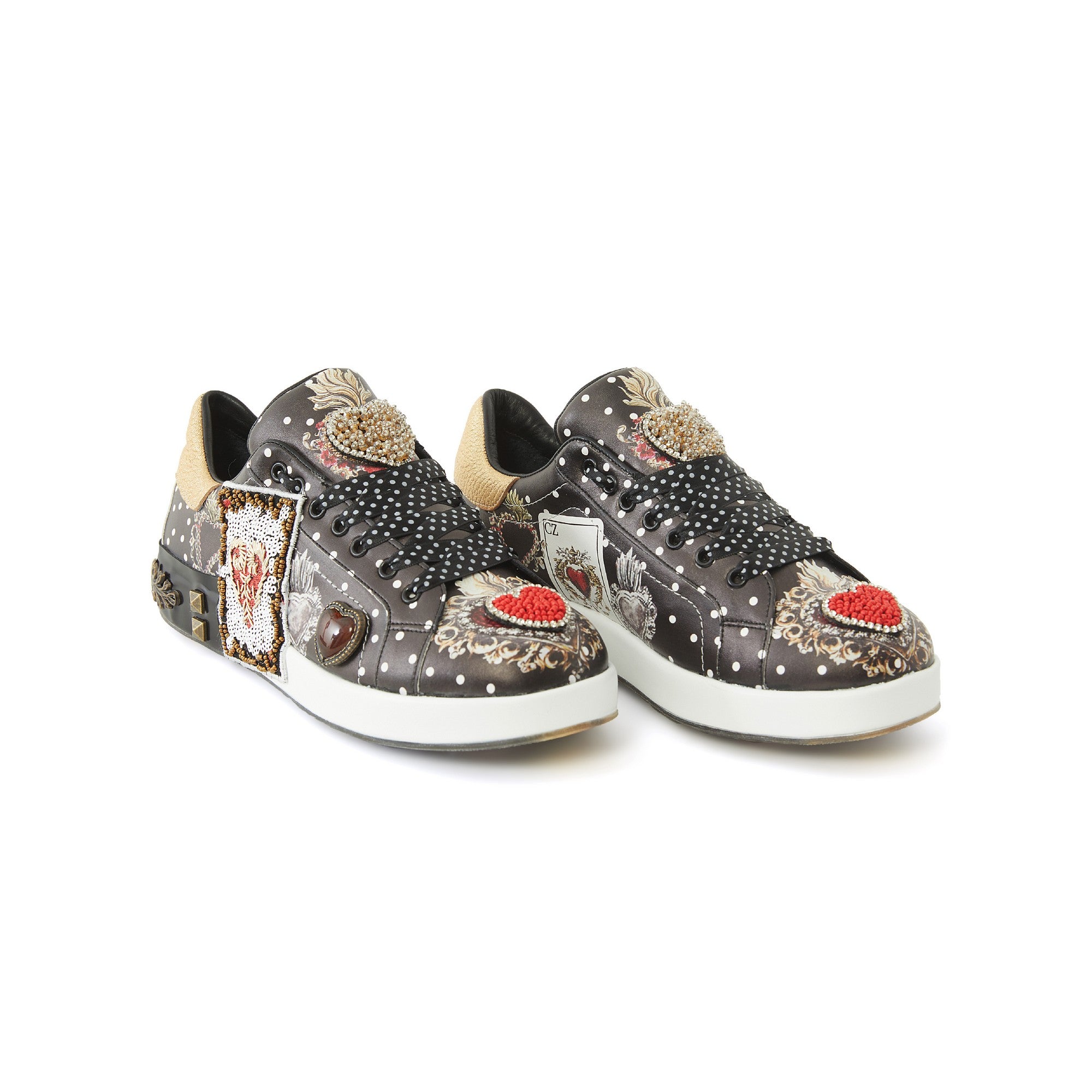 Women's Calf Leather Handmade Sneakers W5025 2