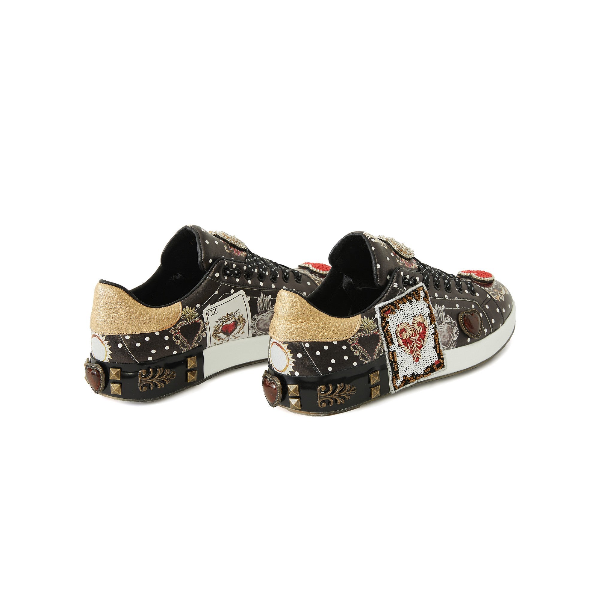 Women's Calf Leather Handmade Sneakers W5025 3