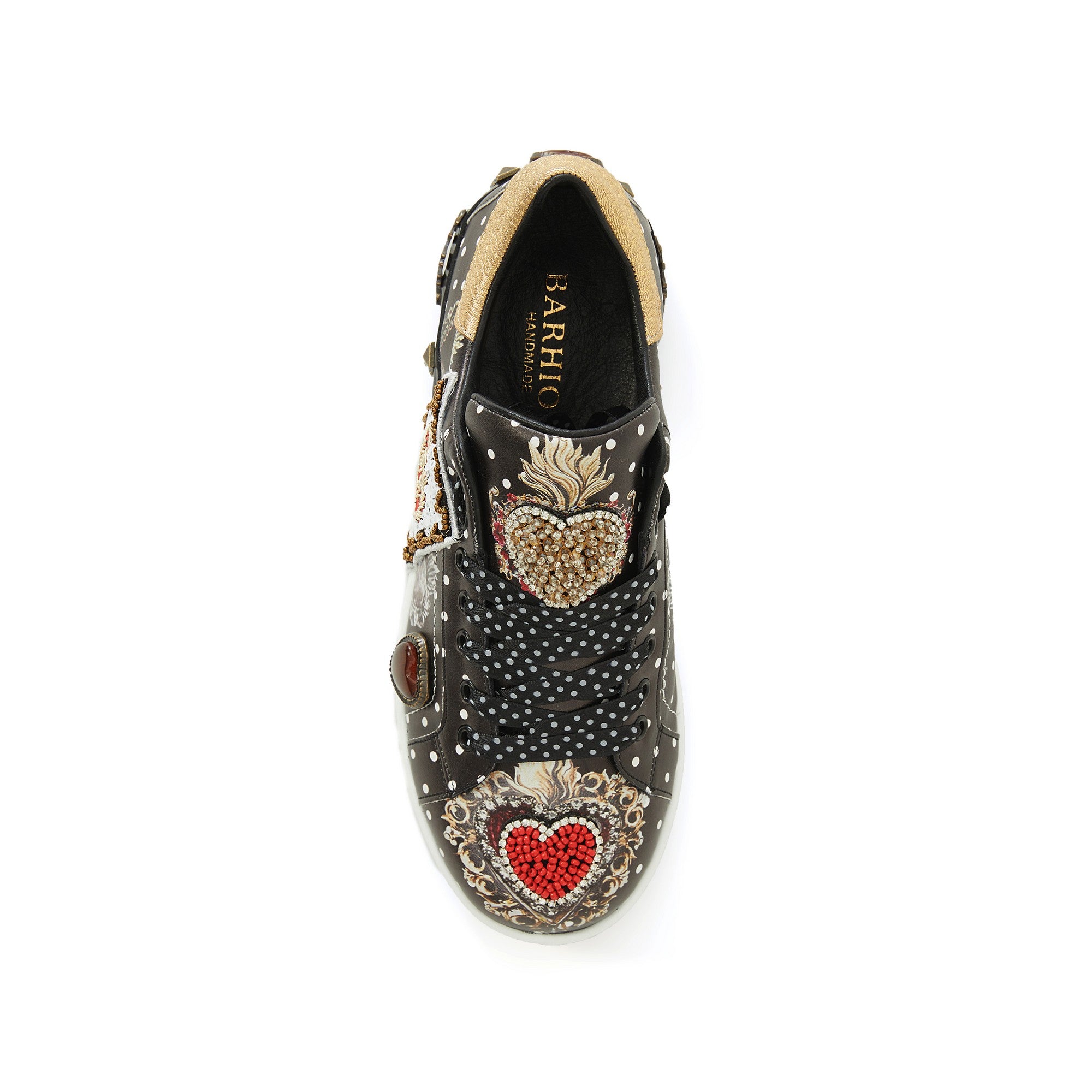 Women's Calf Leather Handmade Sneakers W5025 5