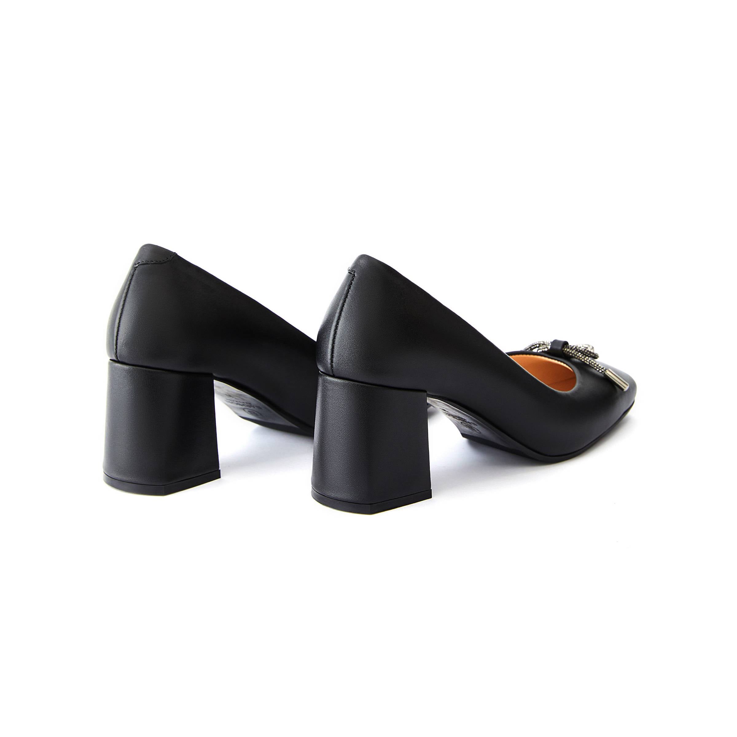 Women's Calf Leather Handmade Block Heels W1000 10