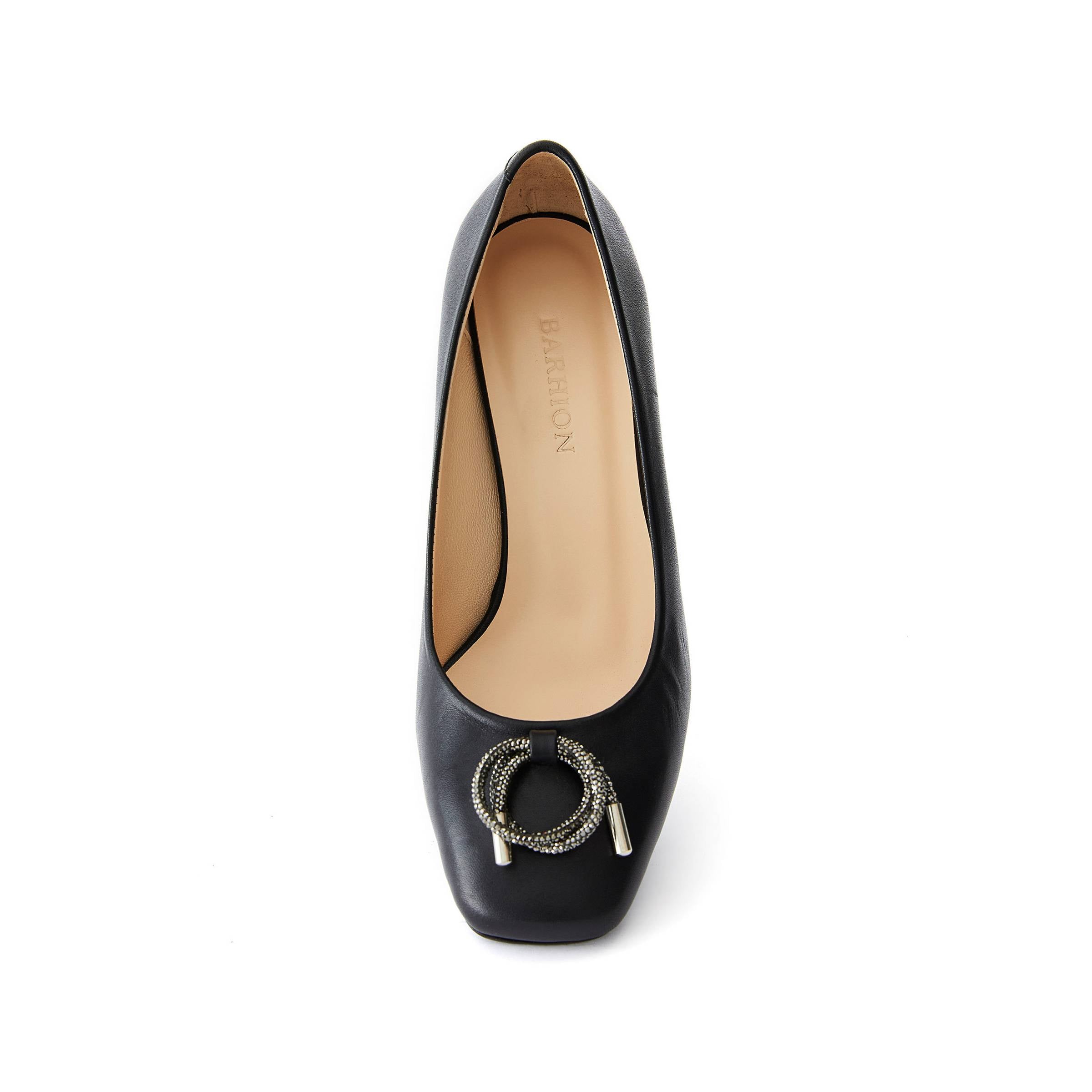 Women's Calf Leather Handmade Block Heels W1000 12