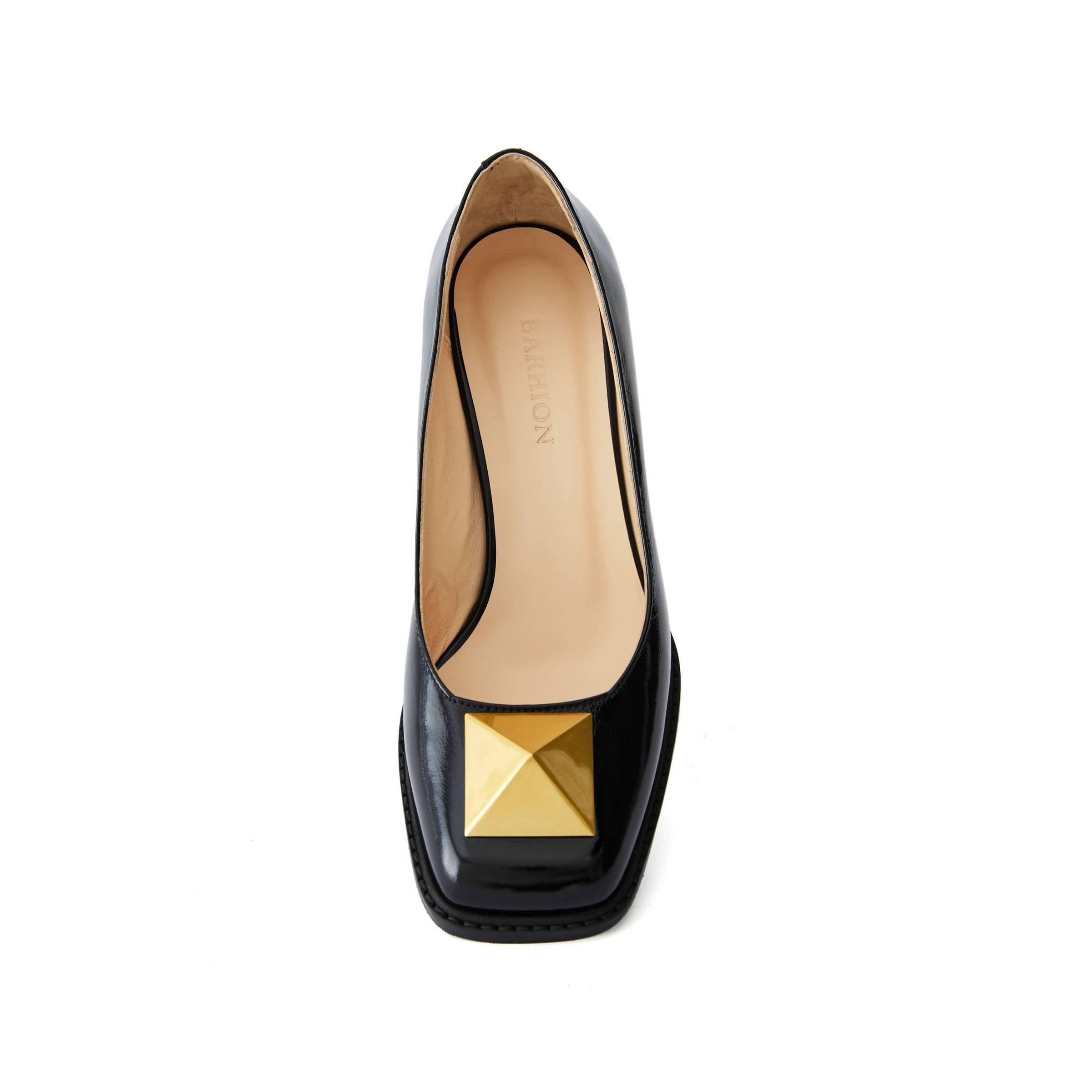 Women's Calf Leather Handmade Block Heels W1001 12