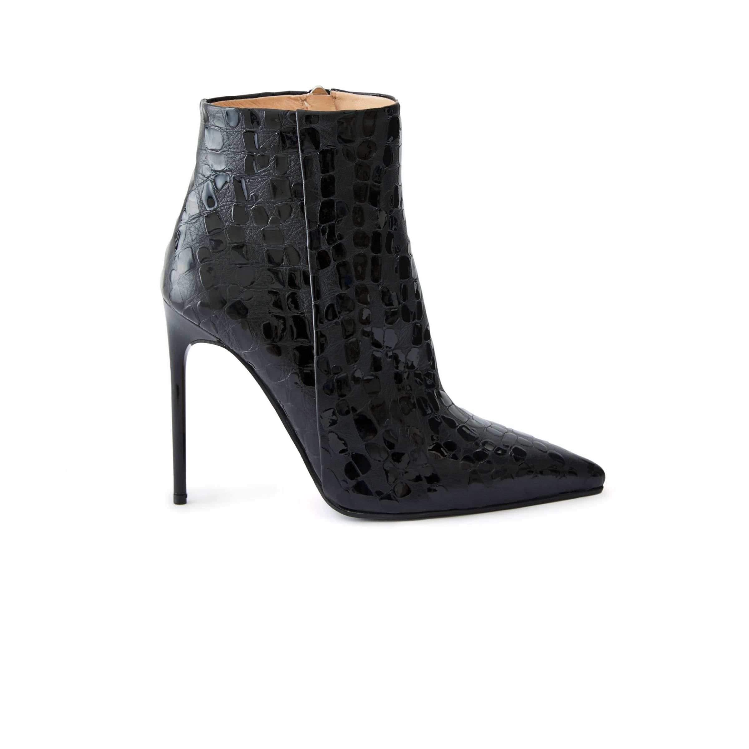 Women's Rugan Calf Leather High Heel Handmade Ankle Boots W4000 1