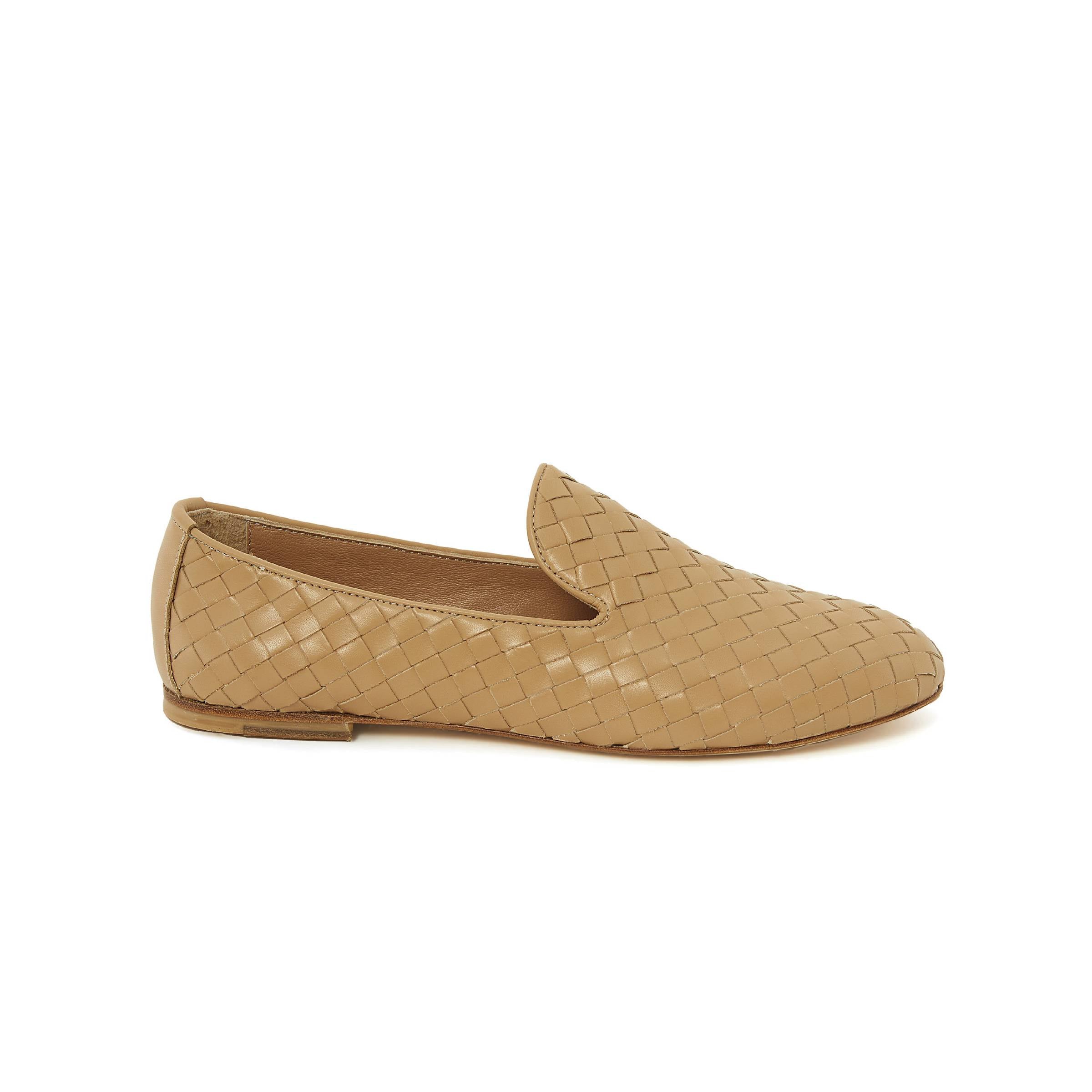 Women's Calf Leather Handmade Flats W3006 1