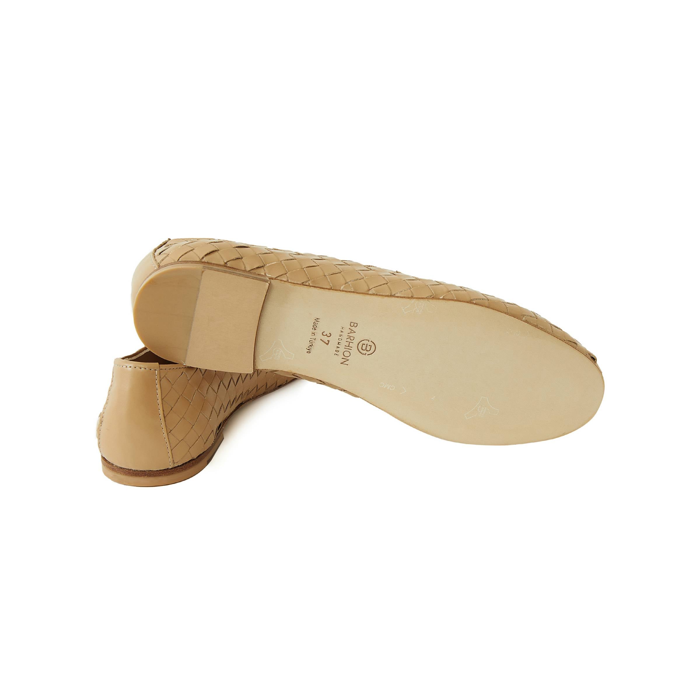 Women's Calf Leather Handmade Flats W3006 4
