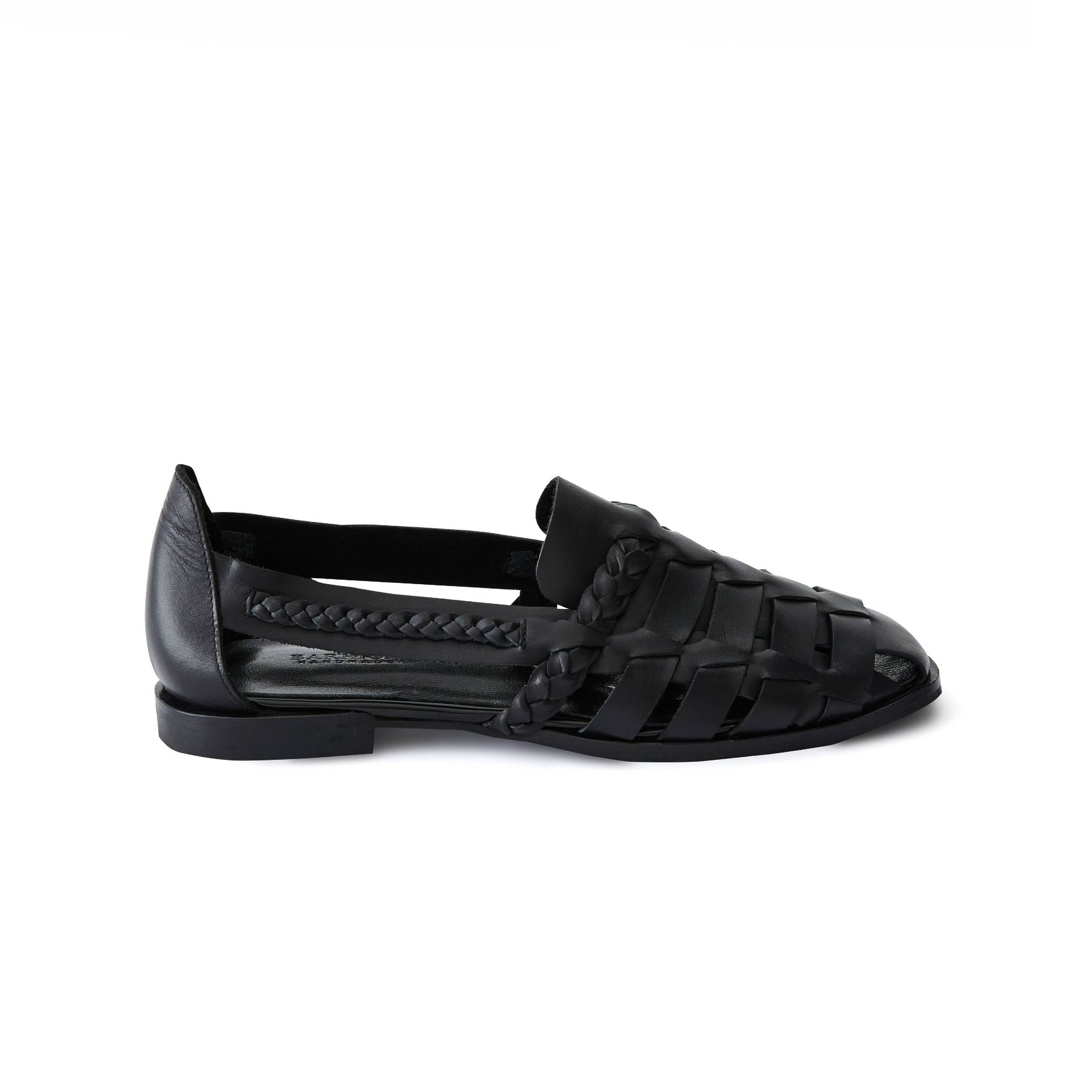 Women's Calf Leather Hand Braided Handmade Flats W3007 8