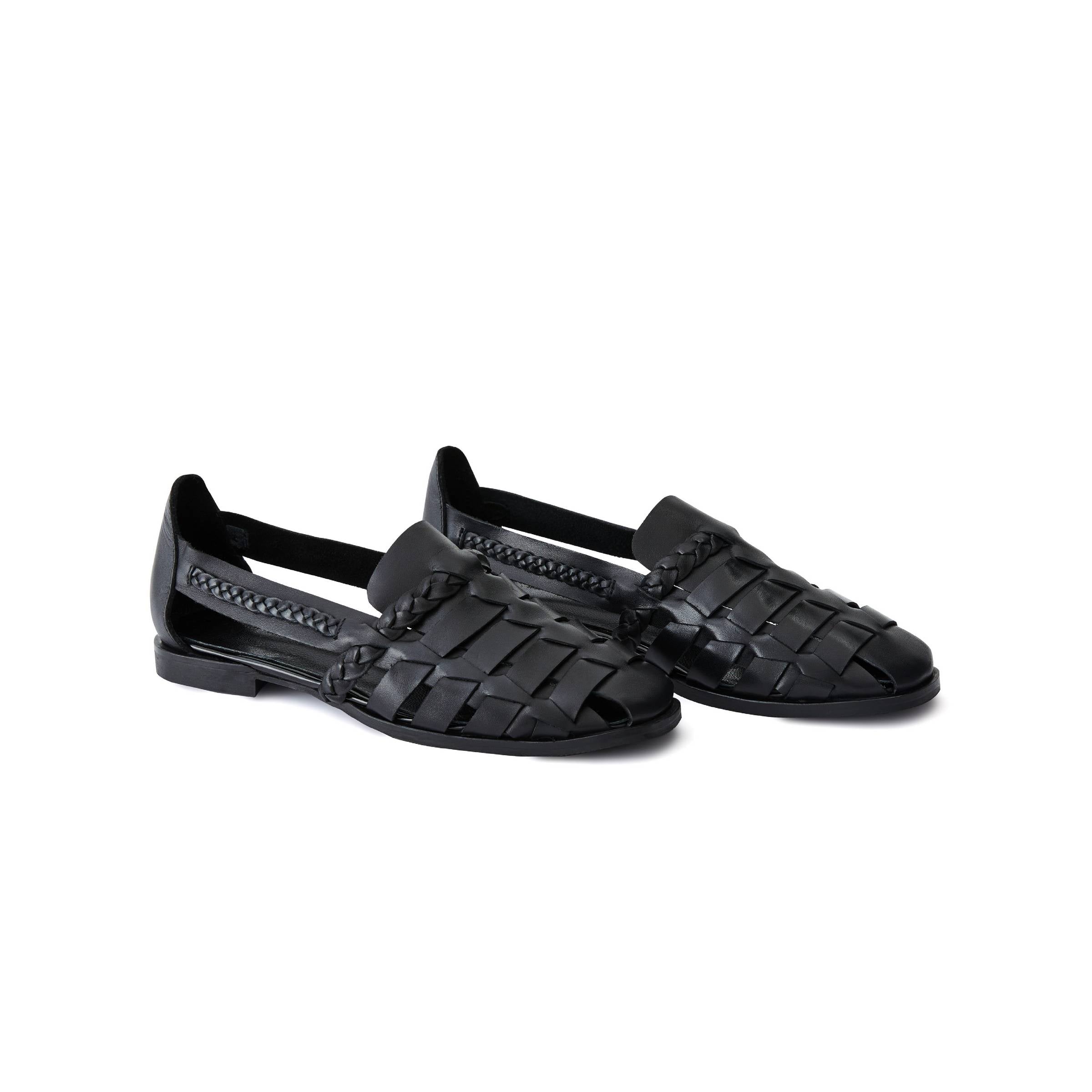 Women's Calf Leather Hand Braided Handmade Flats W3007 9