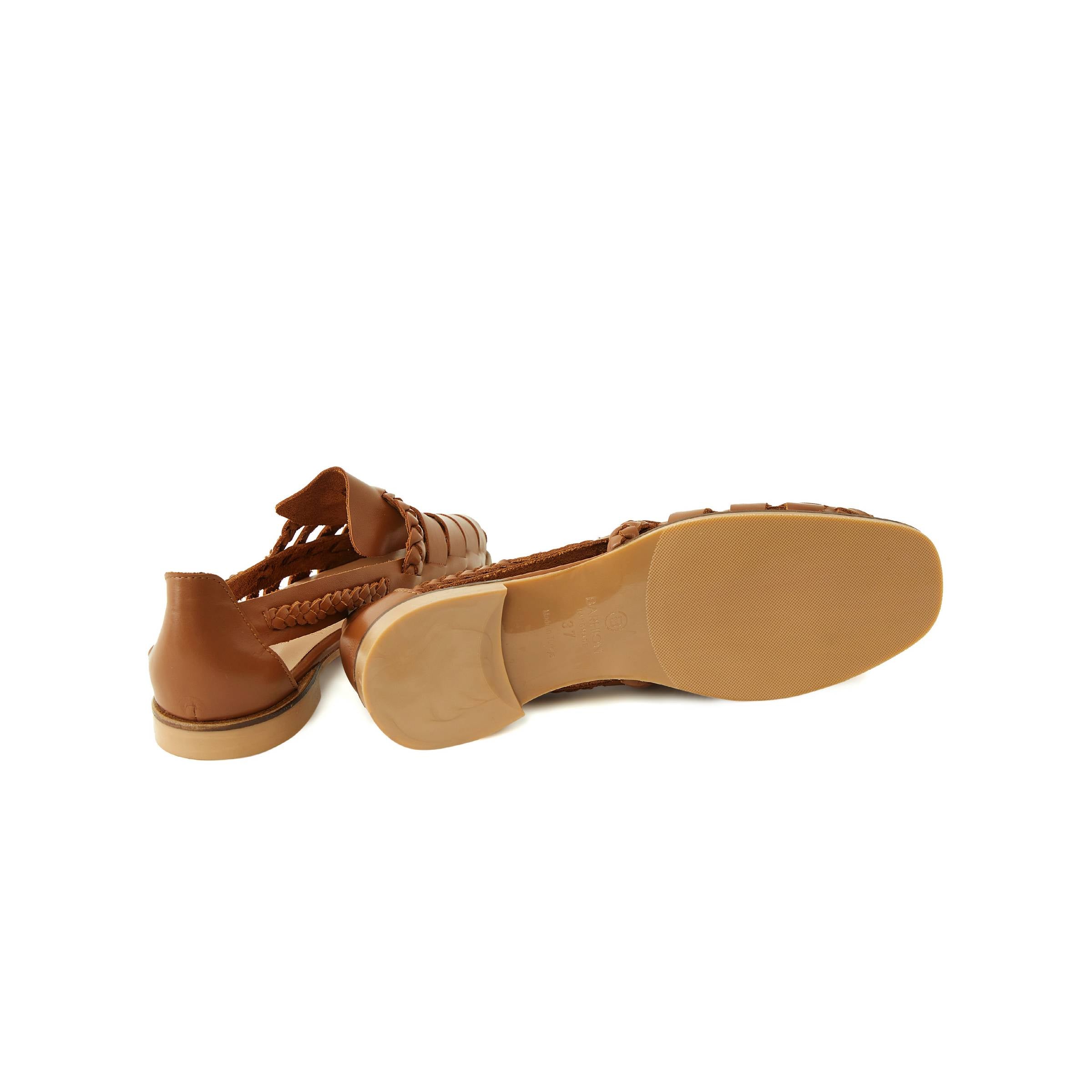 Women's Calf Leather Hand Braided Handmade Flats W3007 17