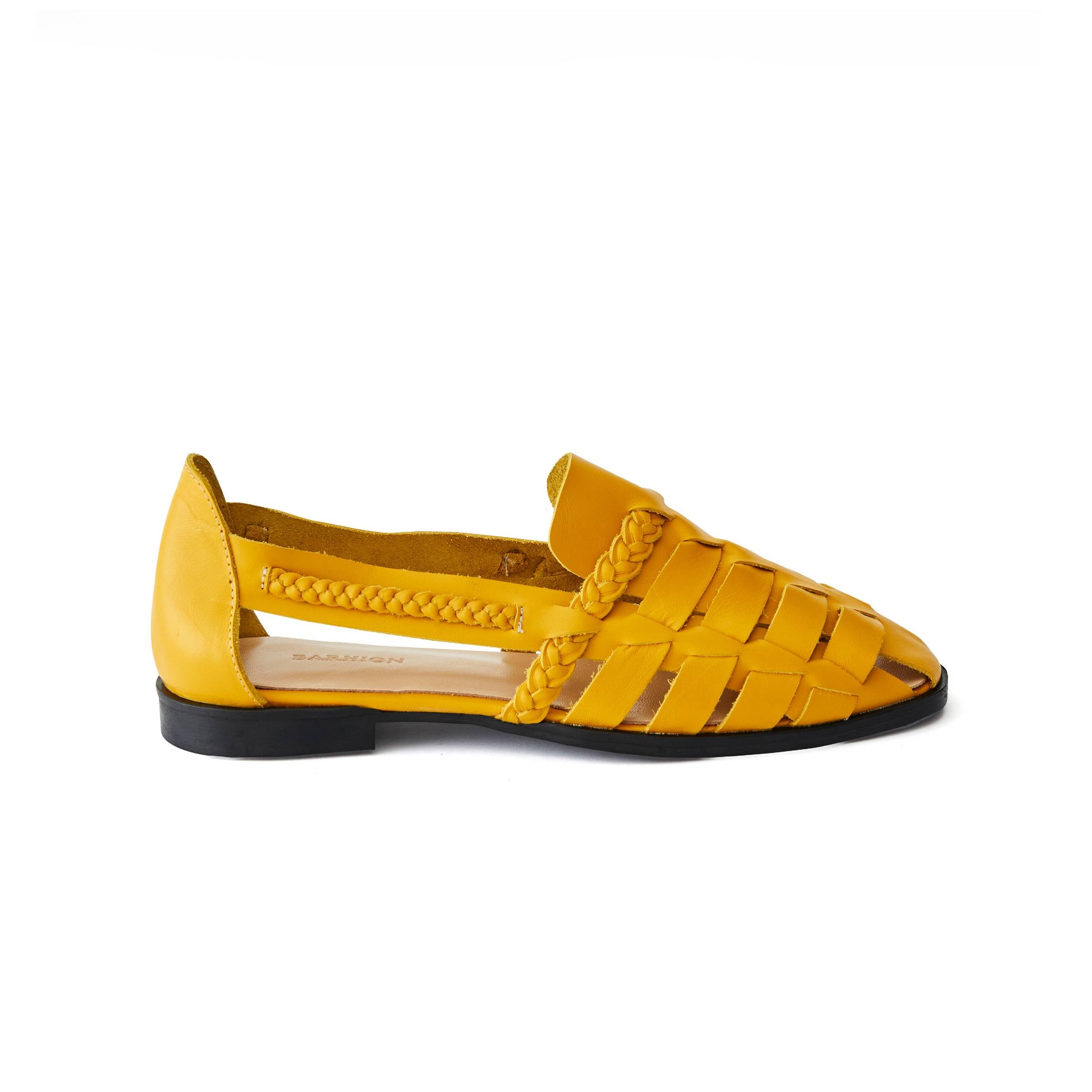 Women's Calf Leather Hand Braided Handmade Flats W3007 20