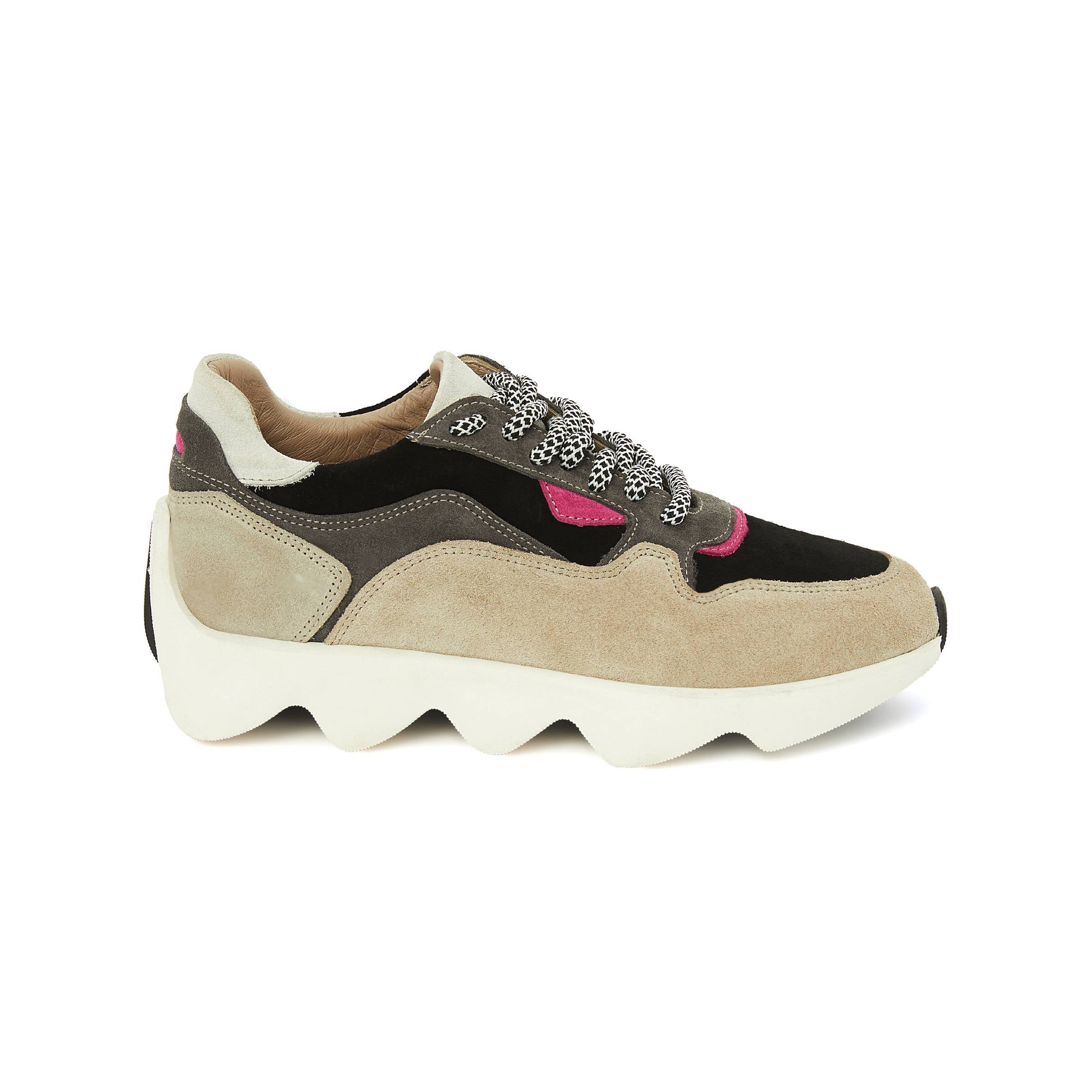 Women's Suede Calf Leather Handmade Sneakers W5000 8