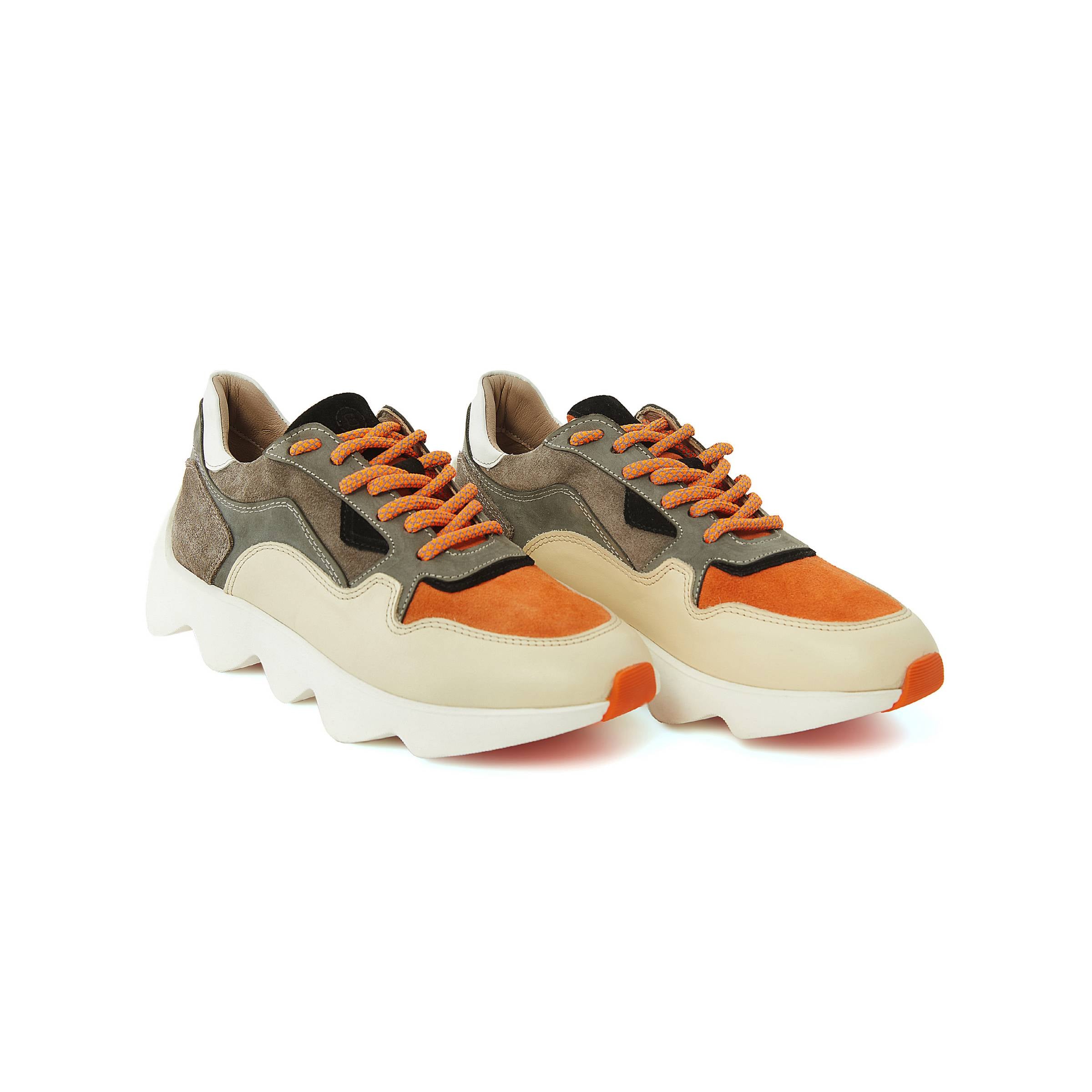 Women's Suede Calf Leather Handmade Sneakers W5000 2