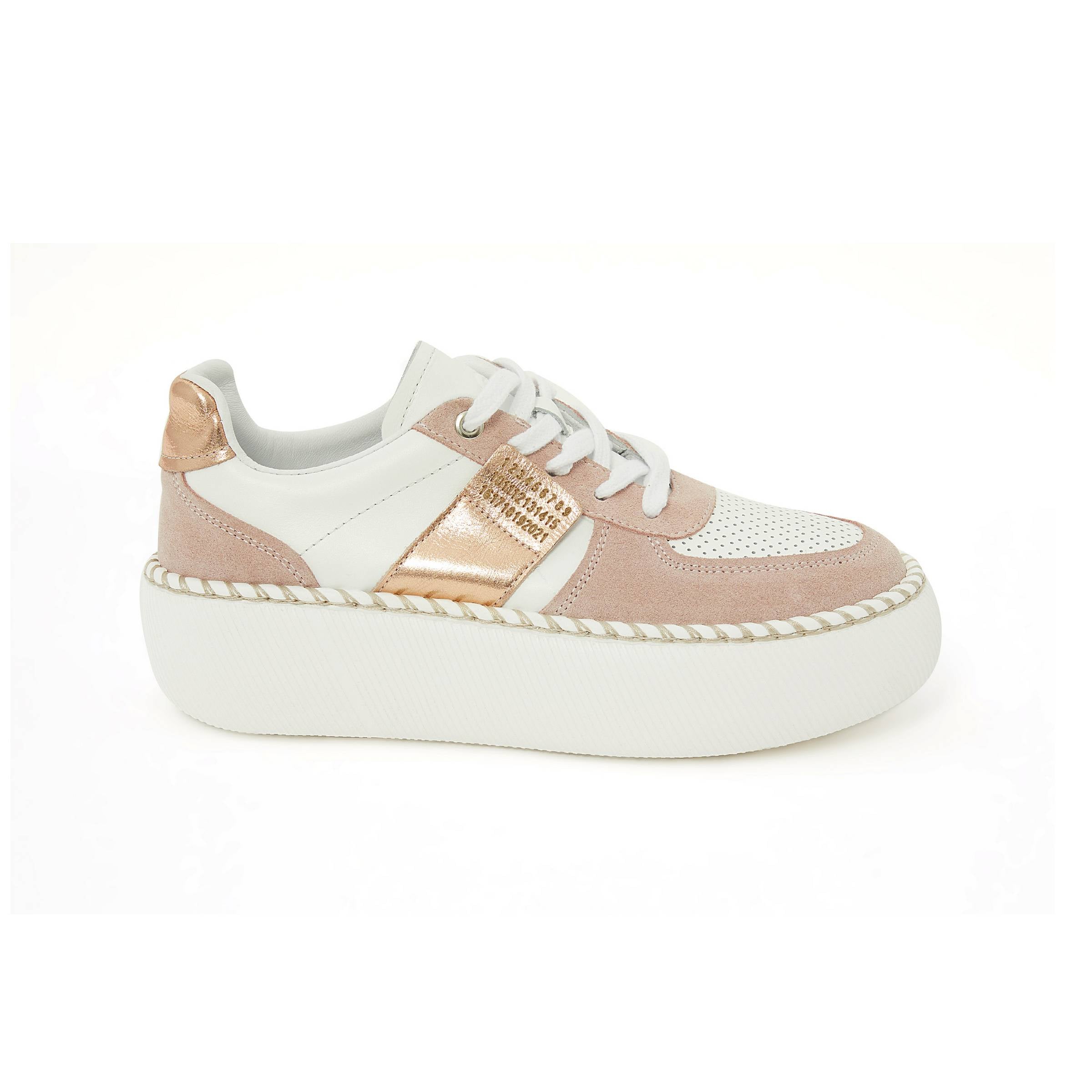 Women's Calf Leather Handmade Sneakers W5001 1