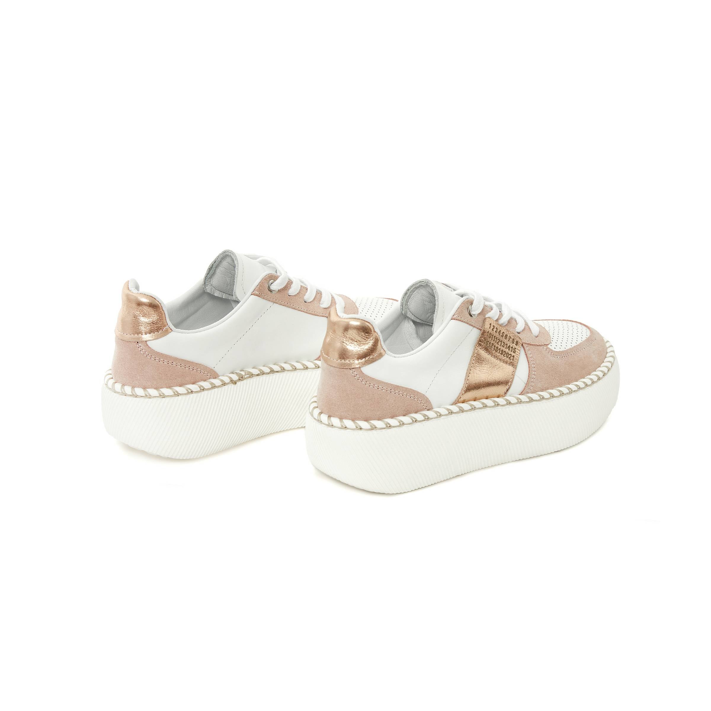 Women's Calf Leather Handmade Sneakers W5001 3
