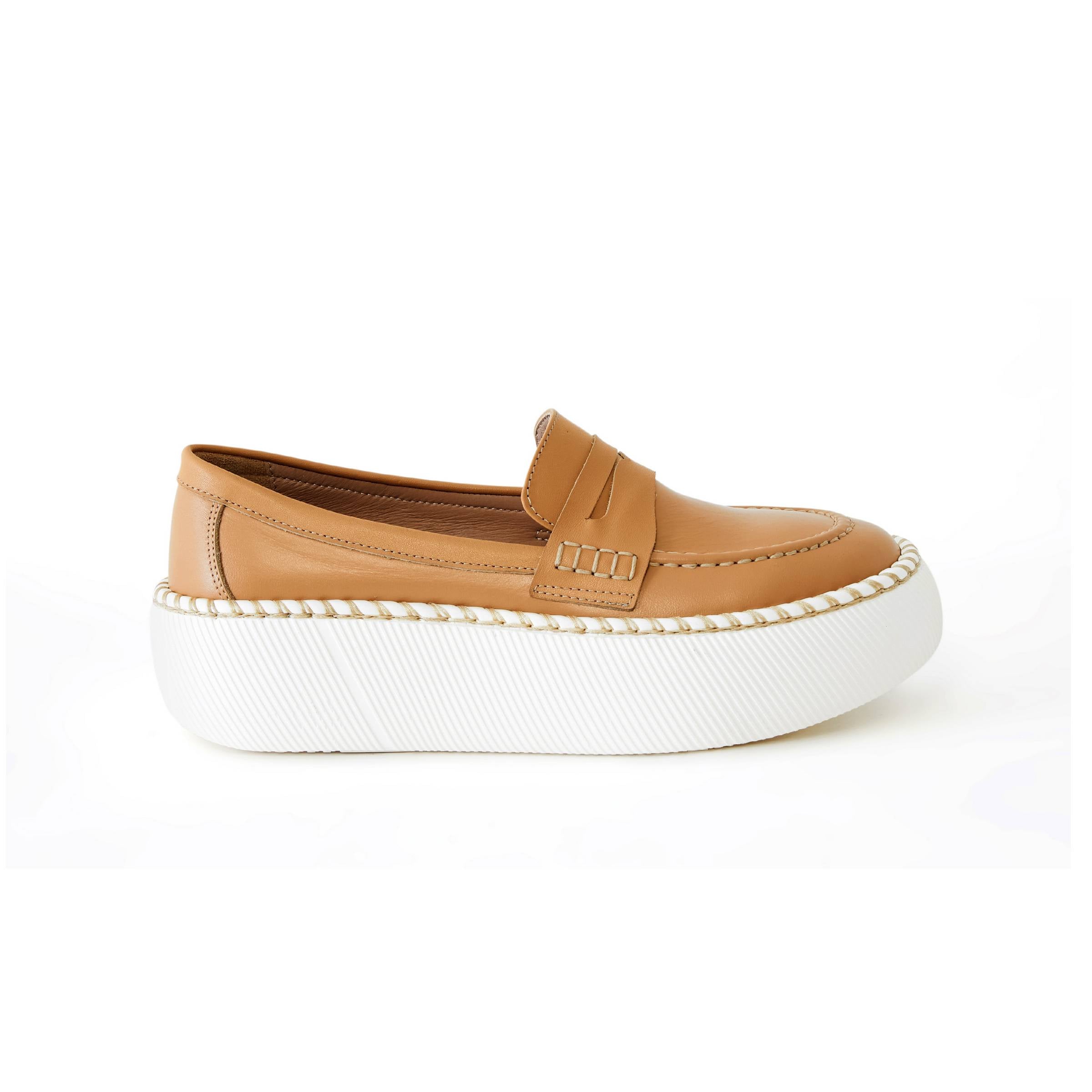 Women's Calf Leather HandmadeLoafer W5004 1