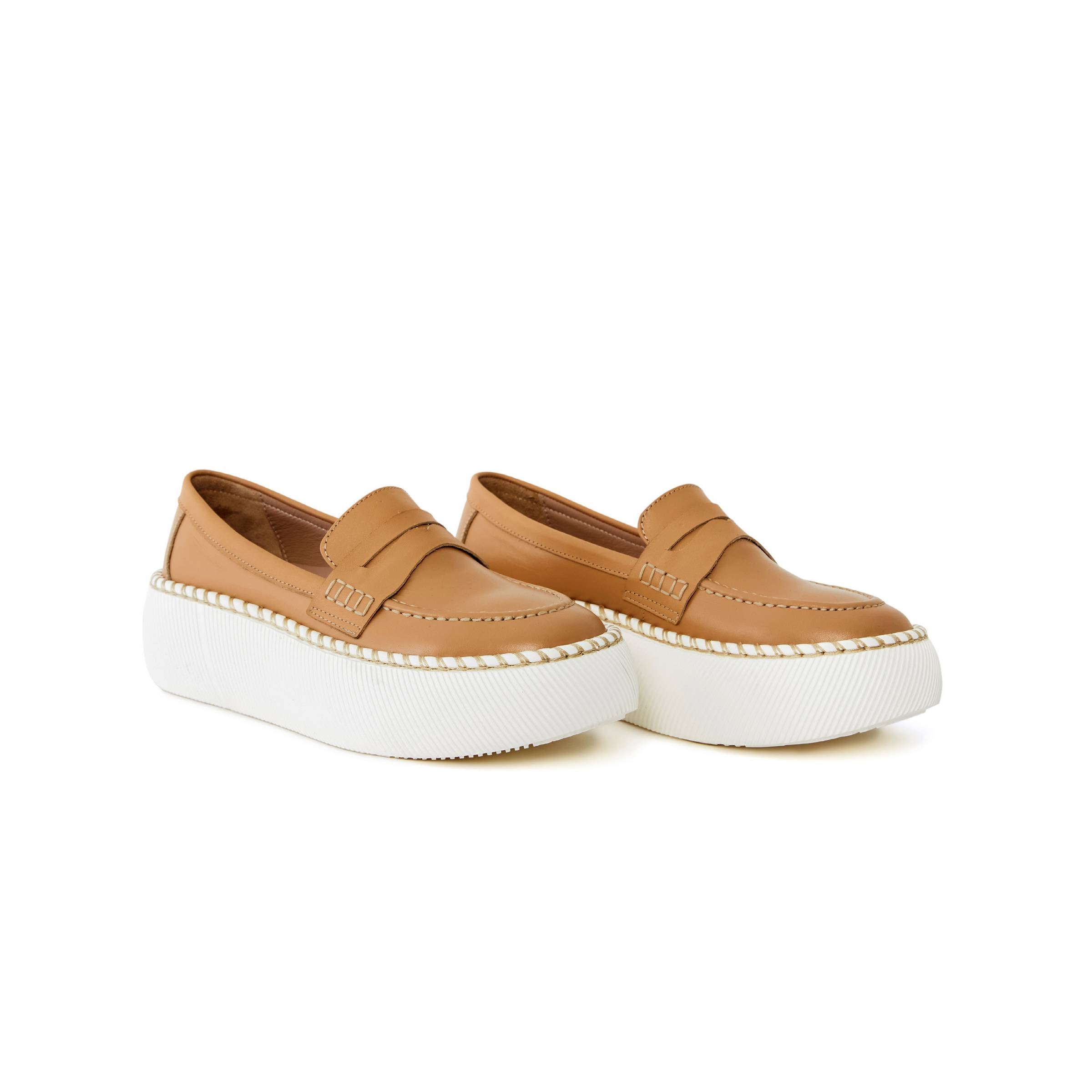 Women's Calf Leather HandmadeLoafer W5004 2