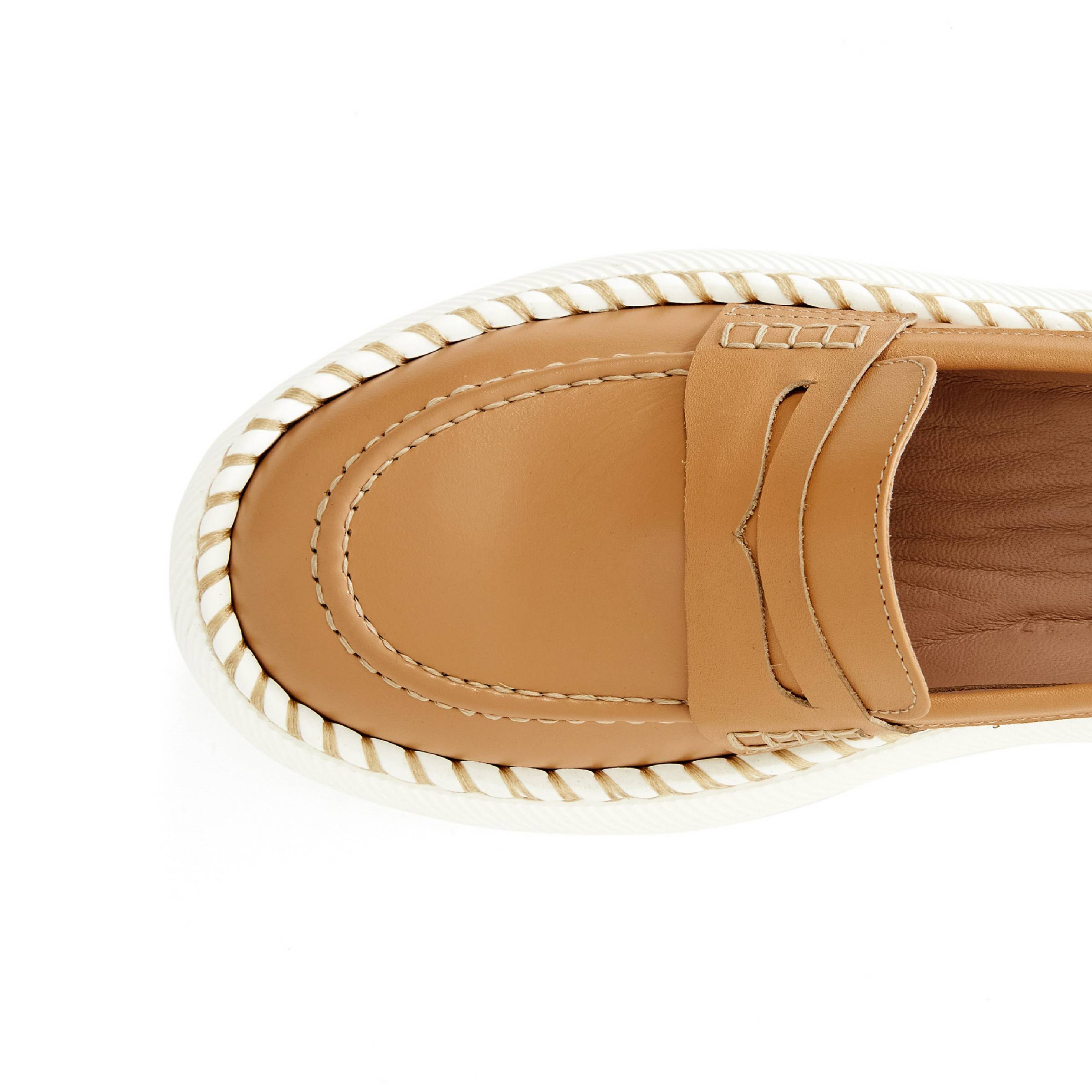 Women's Calf Leather HandmadeLoafer W5004 6
