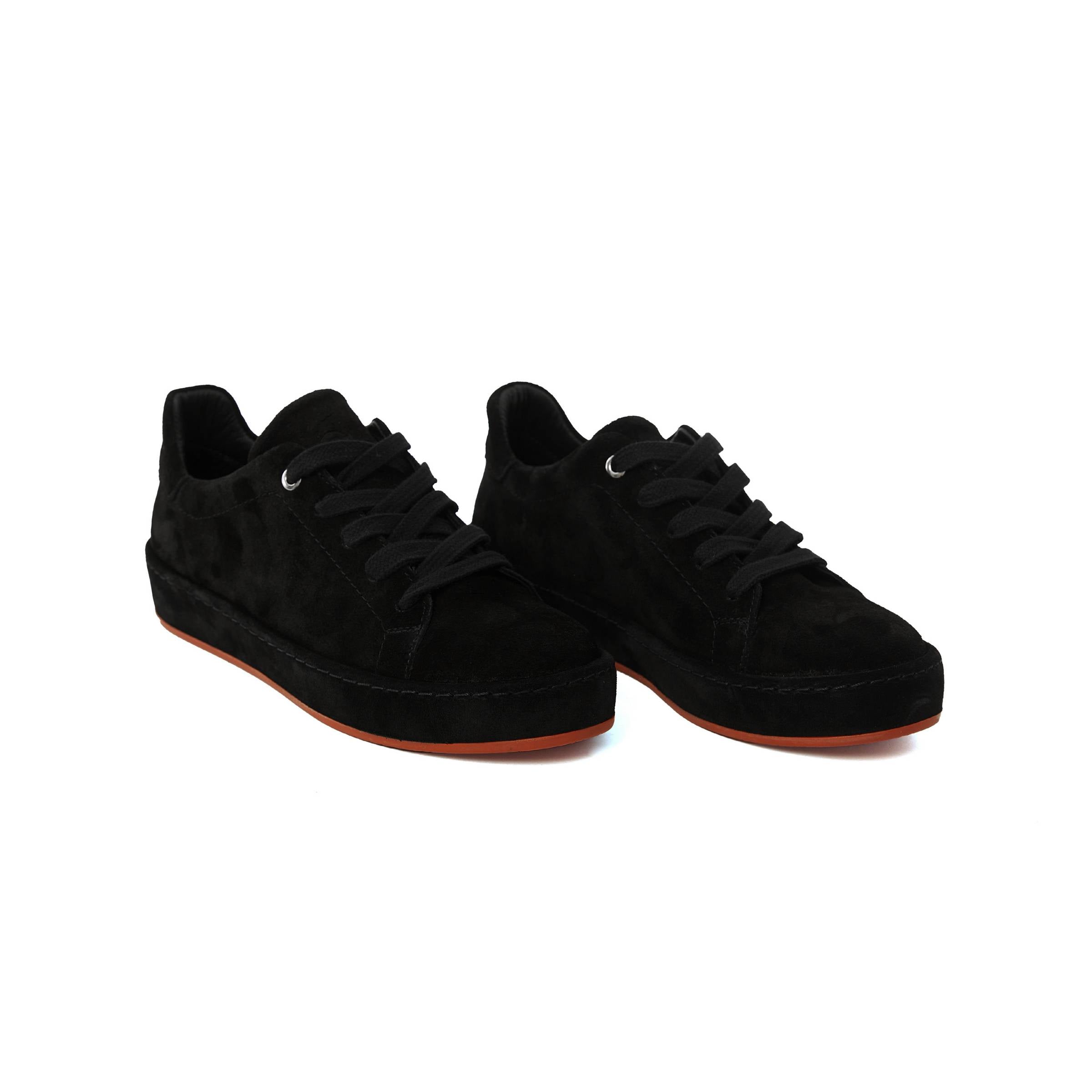 Women's Suede Calf Leather Handmade Sneakers W5007 2