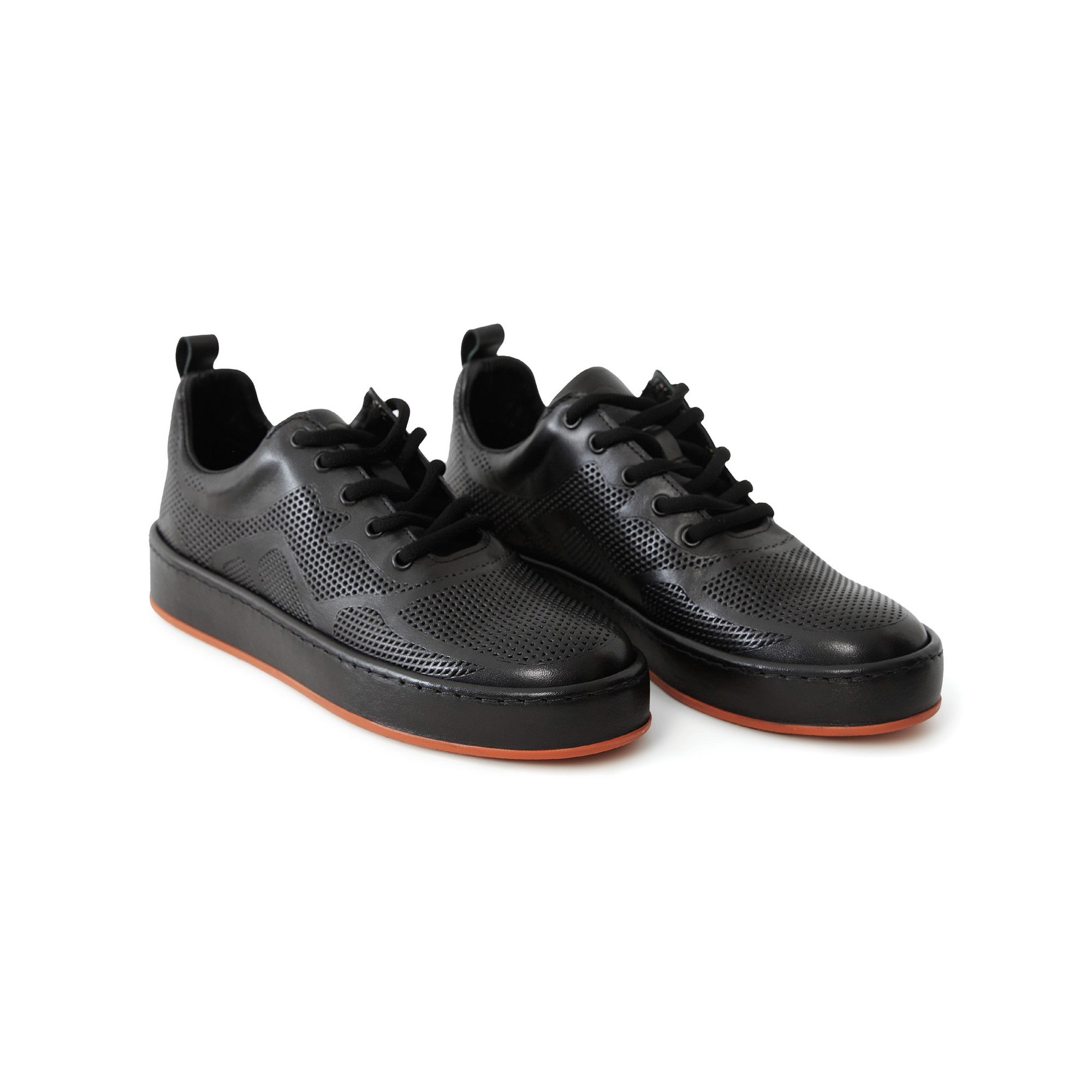 Women's Calf Leather Handmade Sneakers W5008 2