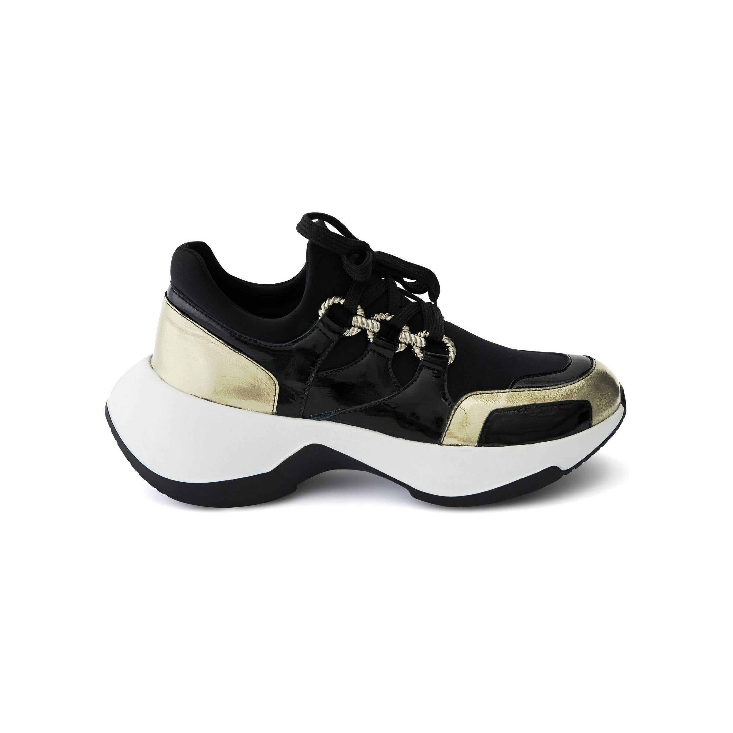 Women's Rugan Calf Leather Scuba Handmade Sneakers W5009 1
