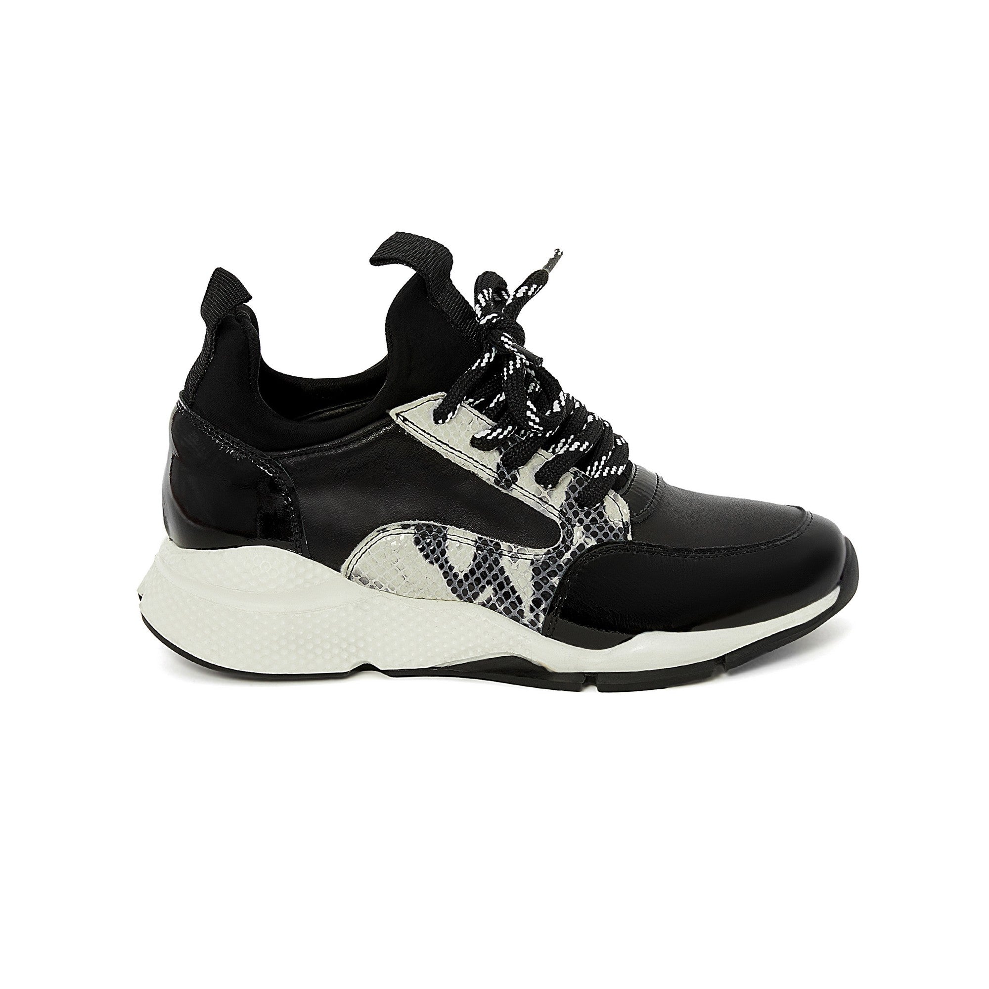 Women's Snake Leather Handmade Sneakers W5010 1