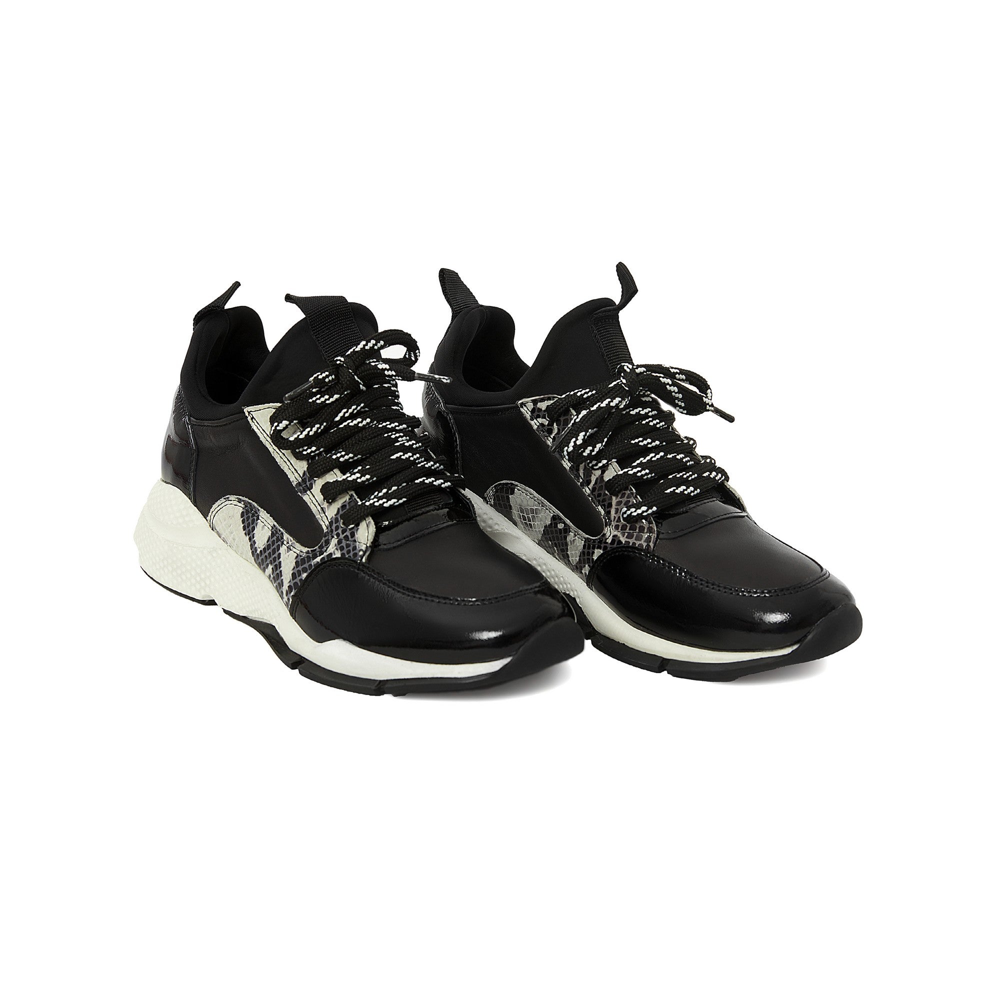 Women's Snake Leather Handmade Sneakers W5010 2